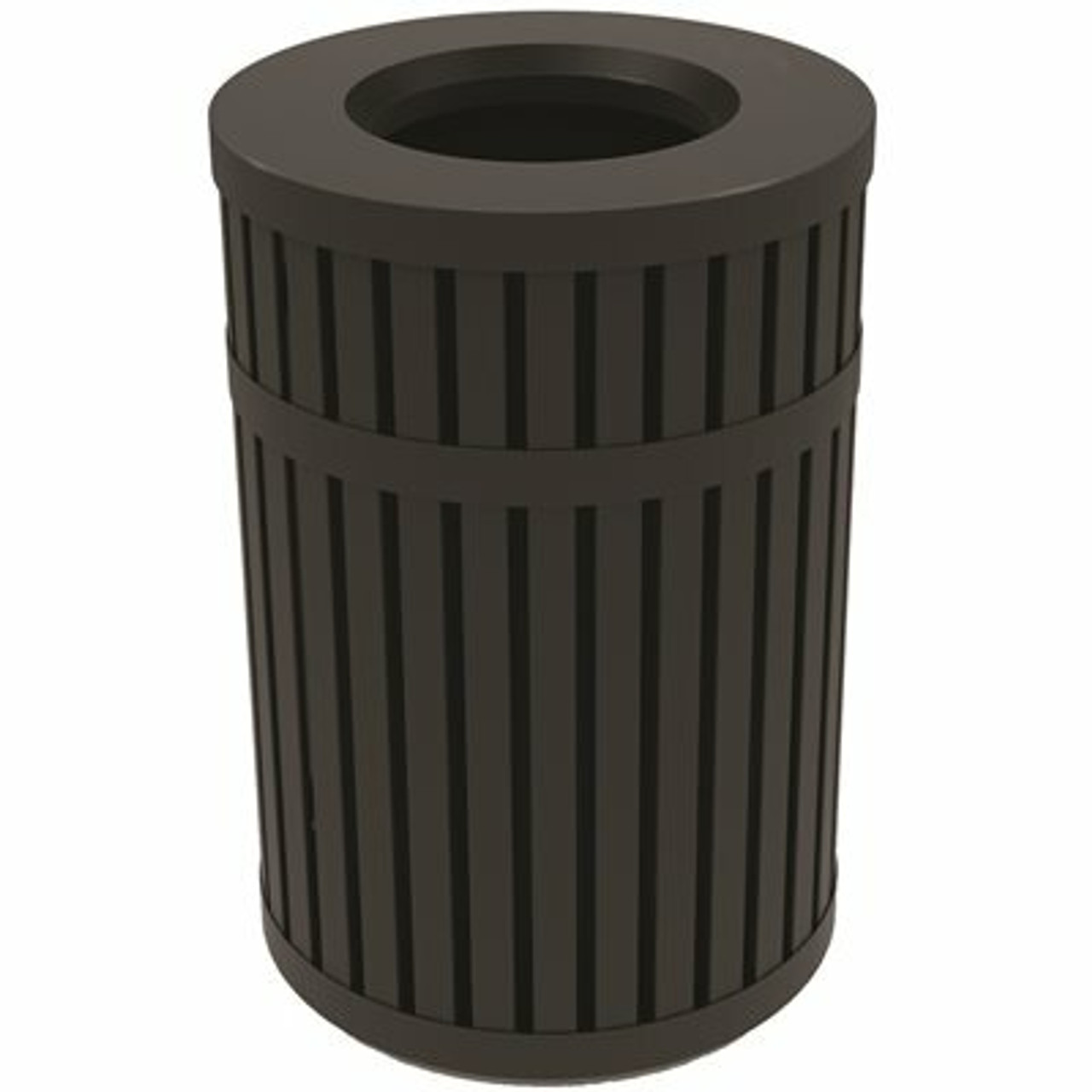 Archtec Parkview 3, 45 Gal. Black Round Trash Can
