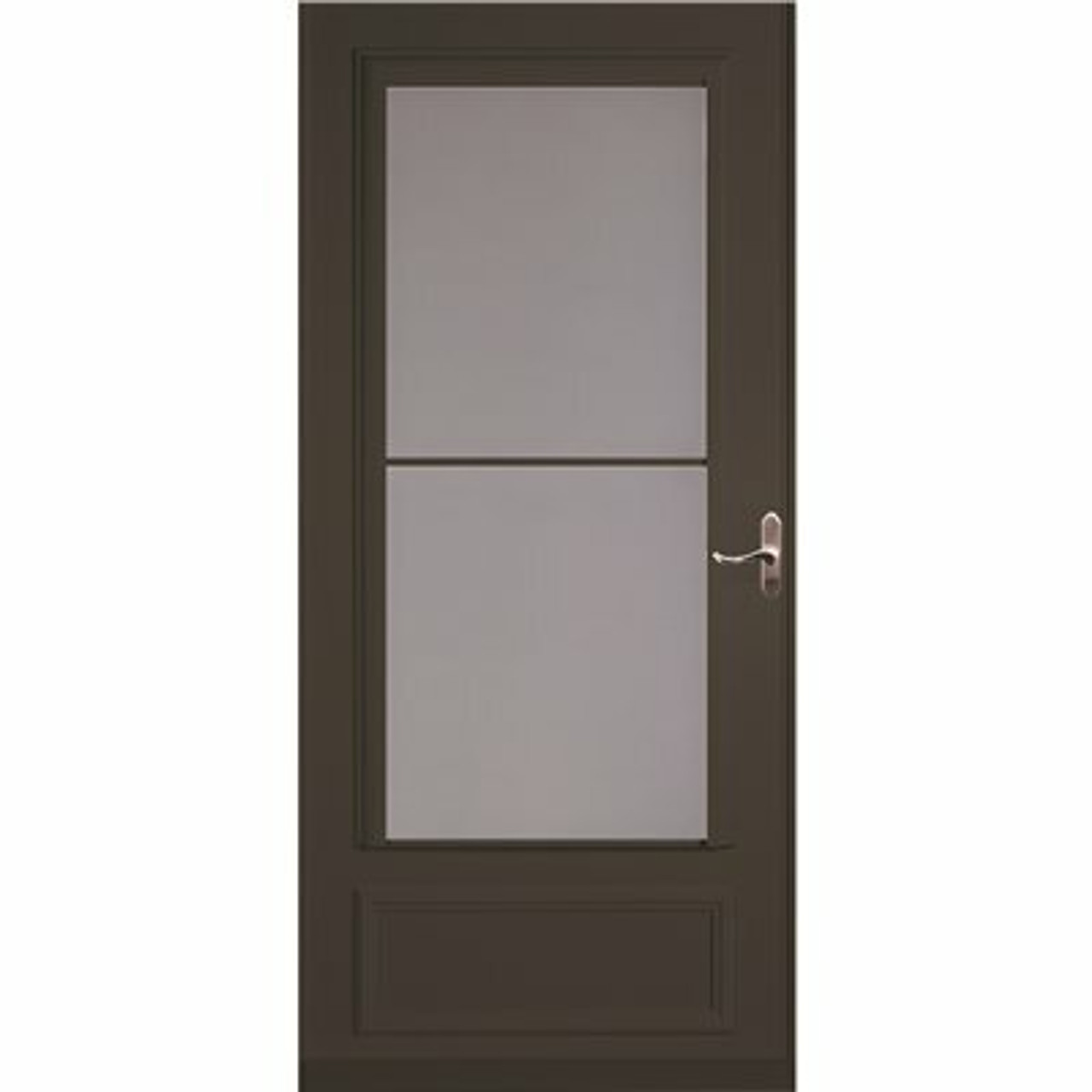 Larson 36 In. X 81 In. Lifestyle Brown Wood Core Mid-View Storm Door