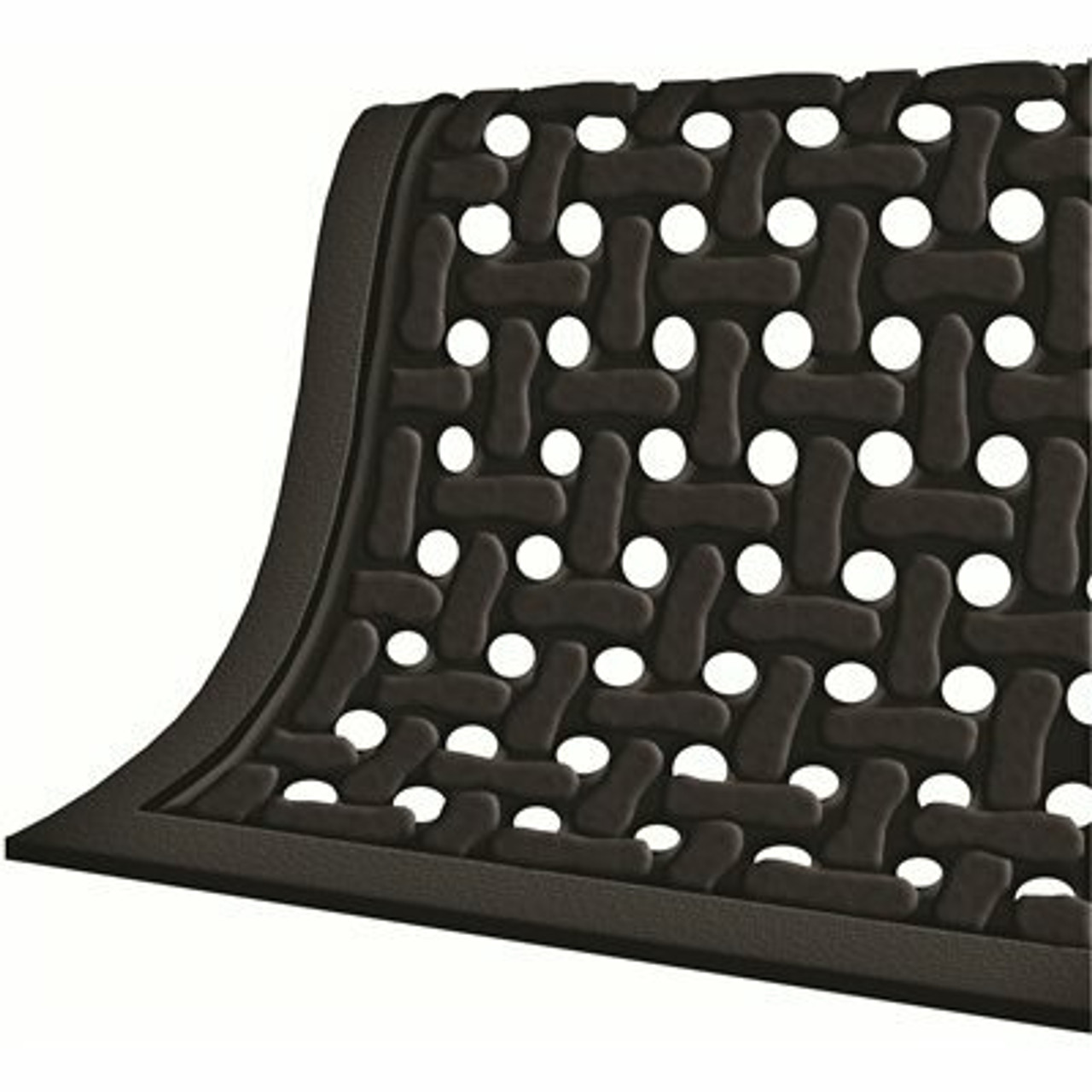 M+A Matting Comfort Flow Black 34 In. X 109 In. Anti-Fatigue Mat