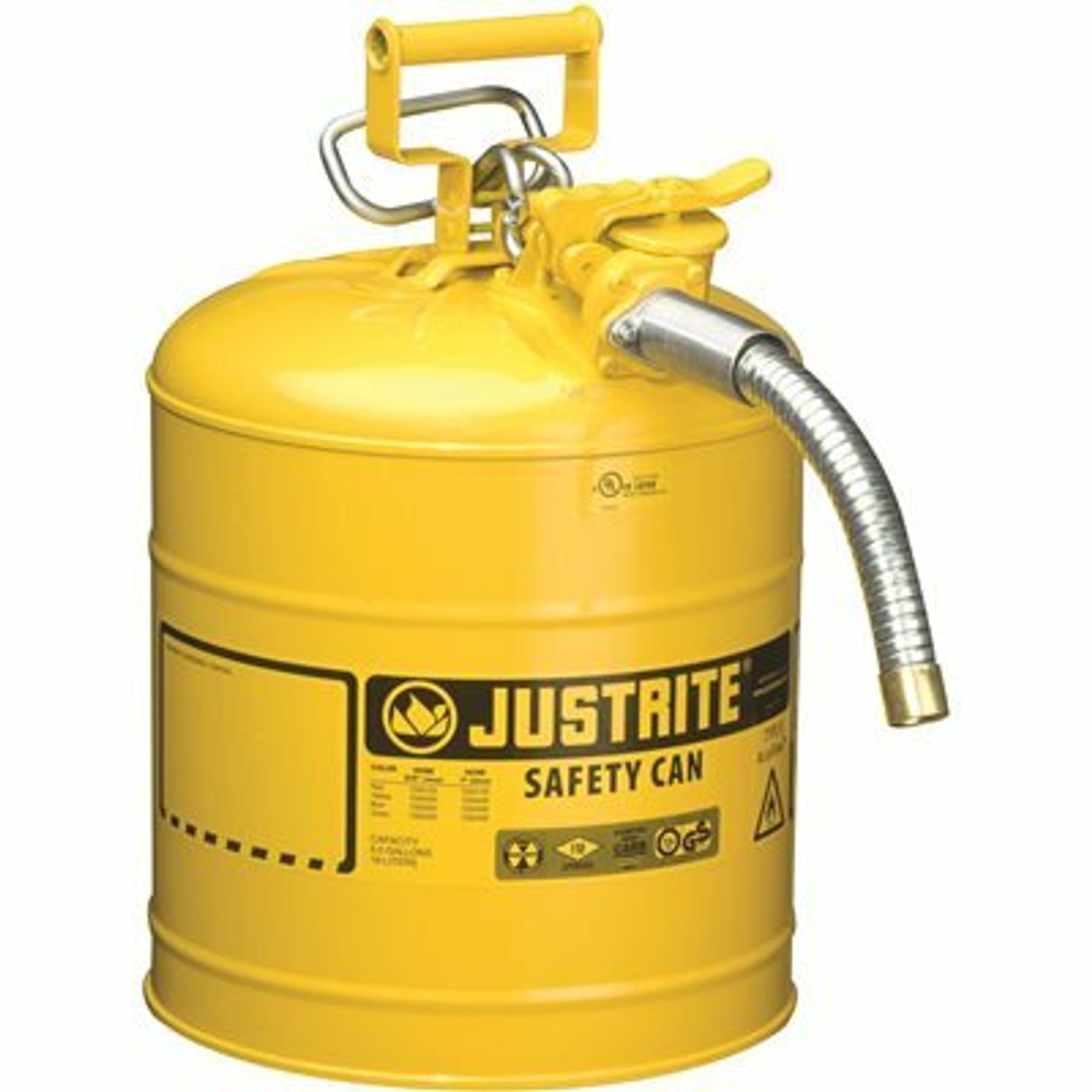 Justrite Mfg Sfty Can 5 Gl Yel W/Hose - 3561271