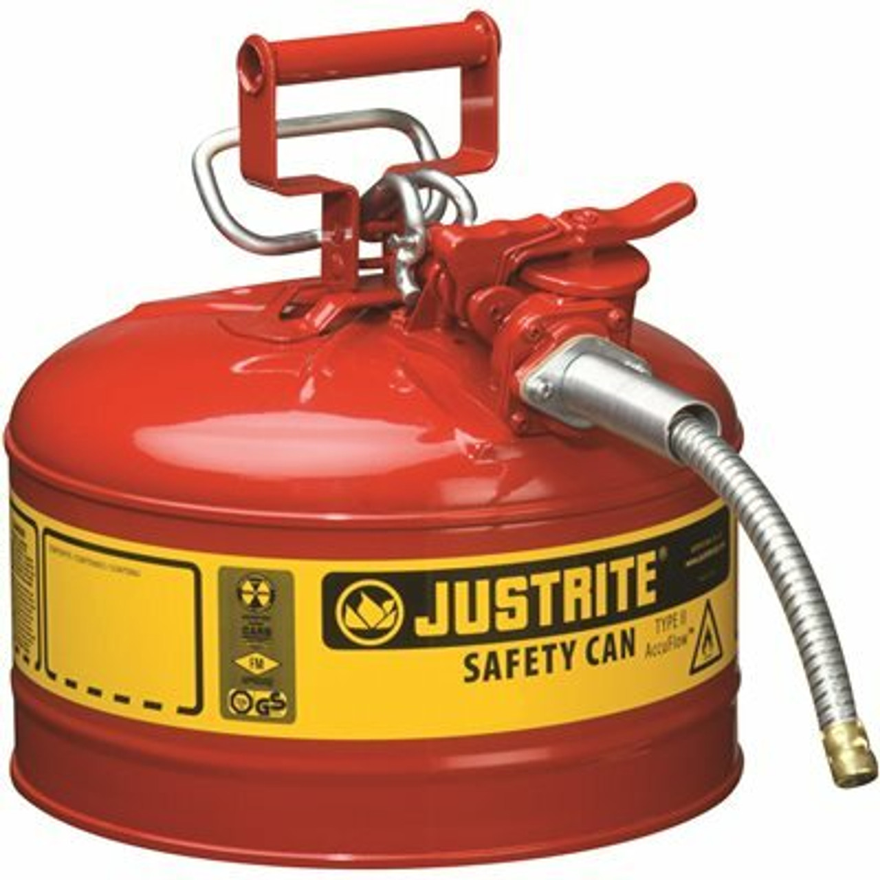 Justrite Mfg Sfty Can 2.5 Gl Red W/Hose - 3561284