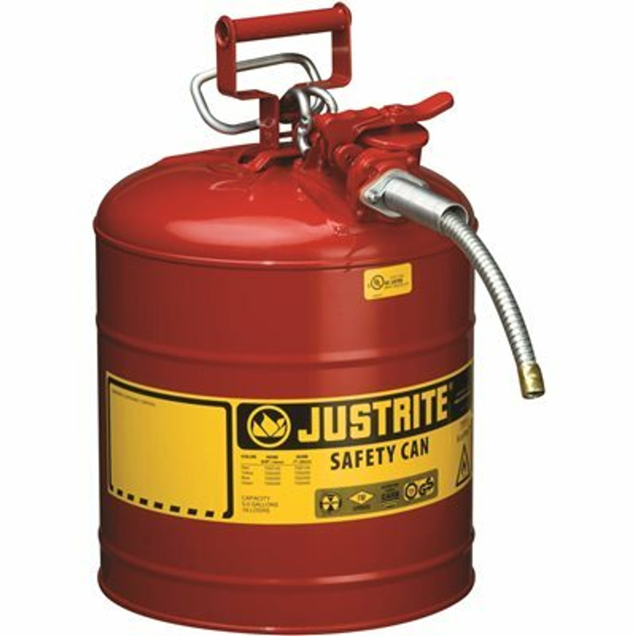 Justrite Mfg Sfty Can 5 Gl Red W/Hose - 3561285