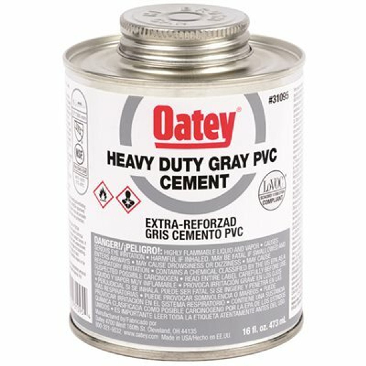 Oatey 8 Oz. Gray Pvc Heavy Duty Cement