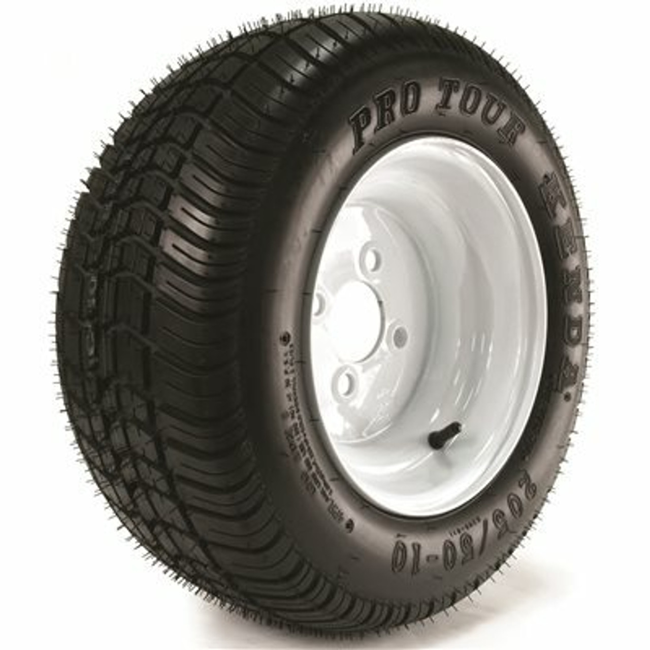 Kenda K399 Pro Tour Radial 205/50-10 Tire (4 Ply) Mounted On 10X6, 4 Hole White Wheel (4/4)