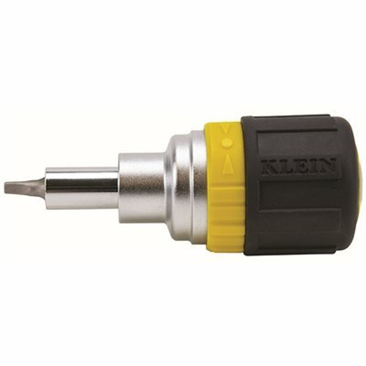 Klein Tools 6-In-1 Ratcheting Stubby Screwdriver With Square Recess