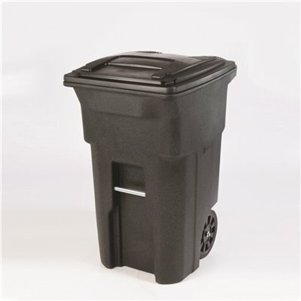 Toter 64 Gal. Greenstone Trash Can With Quiet Wheels And Attached Lid