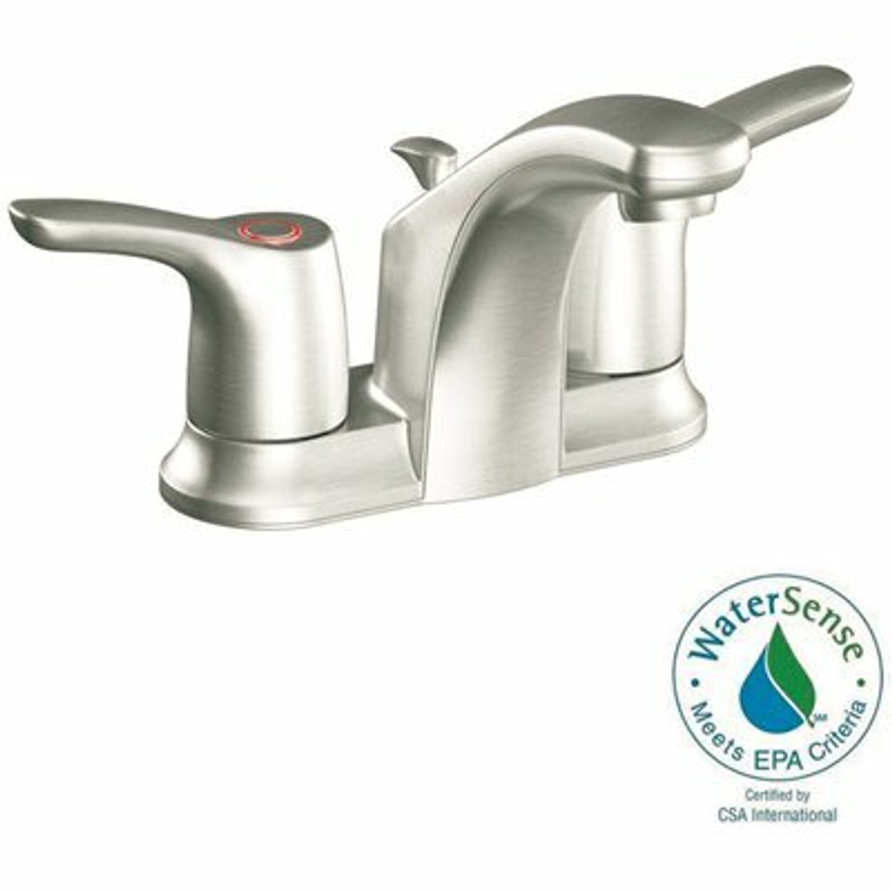 Cleveland Faucet Group Baystone 4 In. Centerset 2-Handle Bathroom Faucet With Waste Assembly In Brushed Nickel