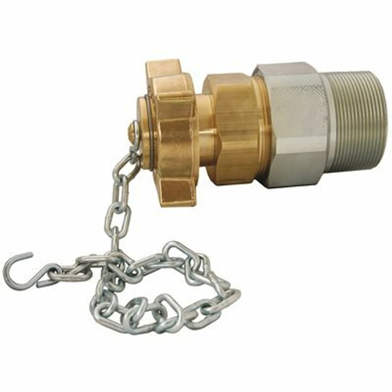 Marshall Excelsior Company Mec Double Check Fill Valve, 3-1/4 In. M. Acme X 3 In. Mnpt, Includes Cap & Chain Assembly