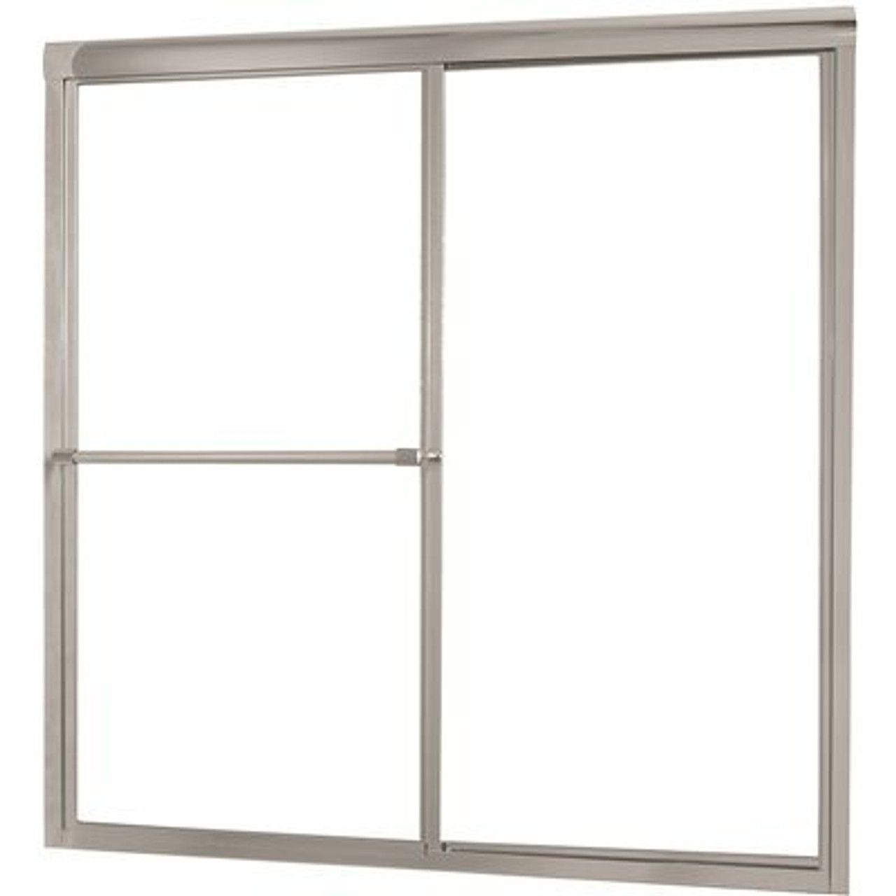 Foremost Tides 56 In. To 60 In. X 58 In. H Framed Sliding Tub Door In Silver With Rain Glass
