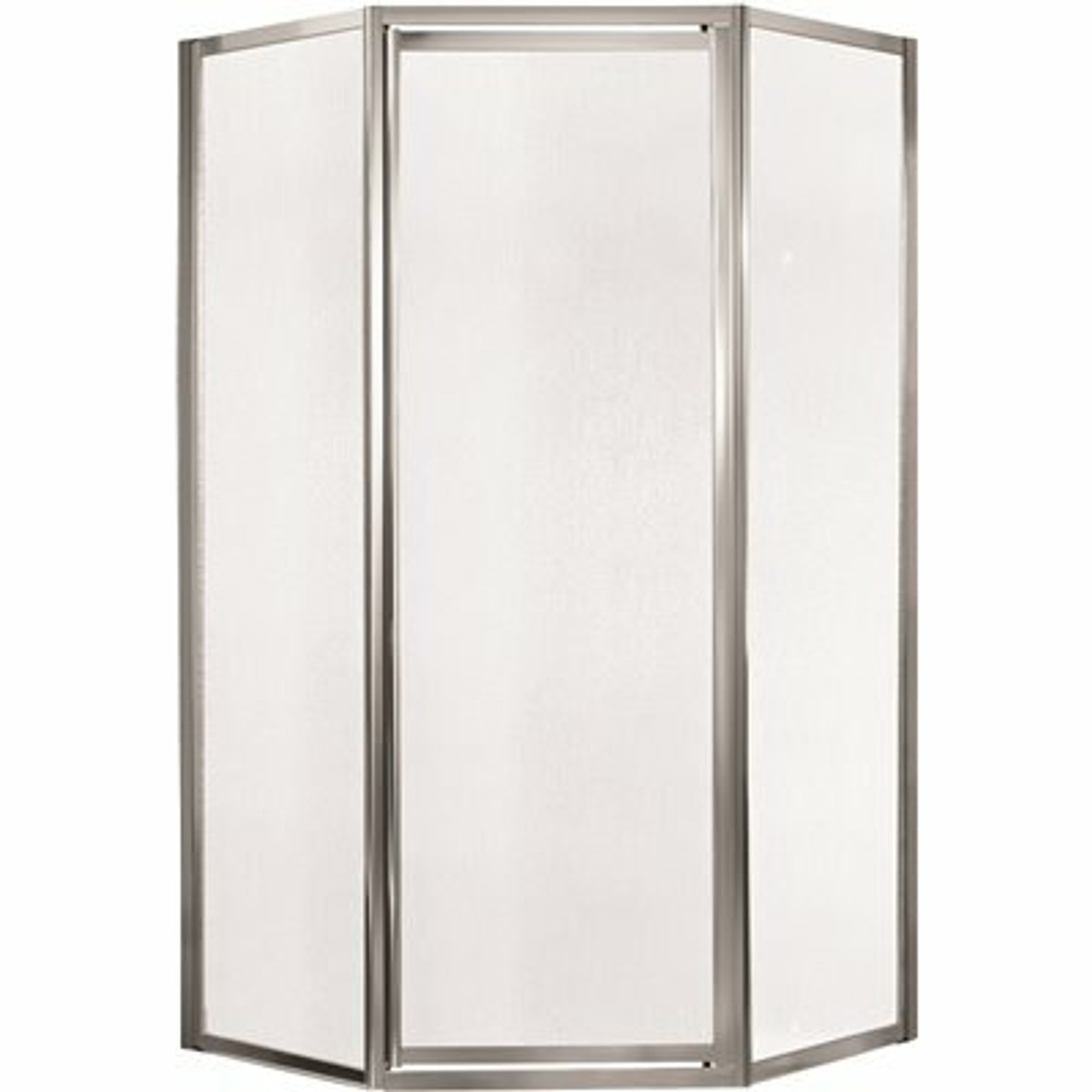 Foremost Tides 18-1/2 In. X 24 In. X 18-1/2 In. X 70 In. Framed Neo-Angle Shower Door In Silver And Obscure Glass