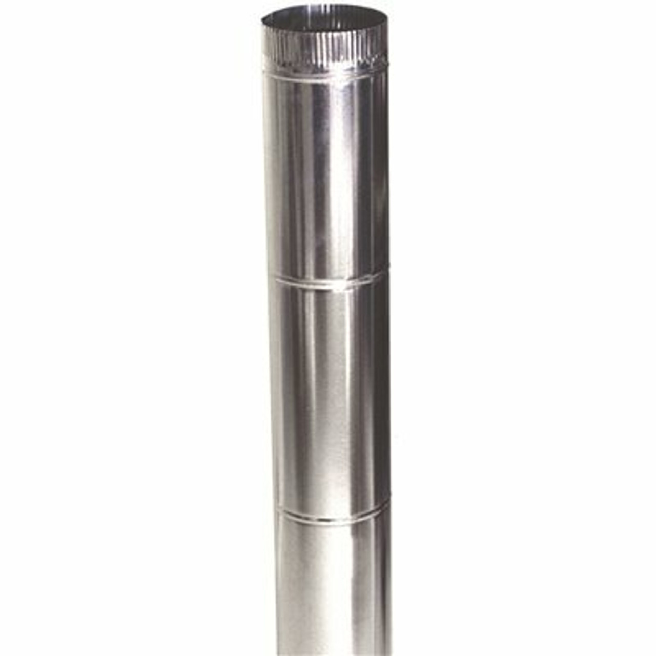 Master Flow 8 in. x 5 ft. Beaded Metal Duct Pipe