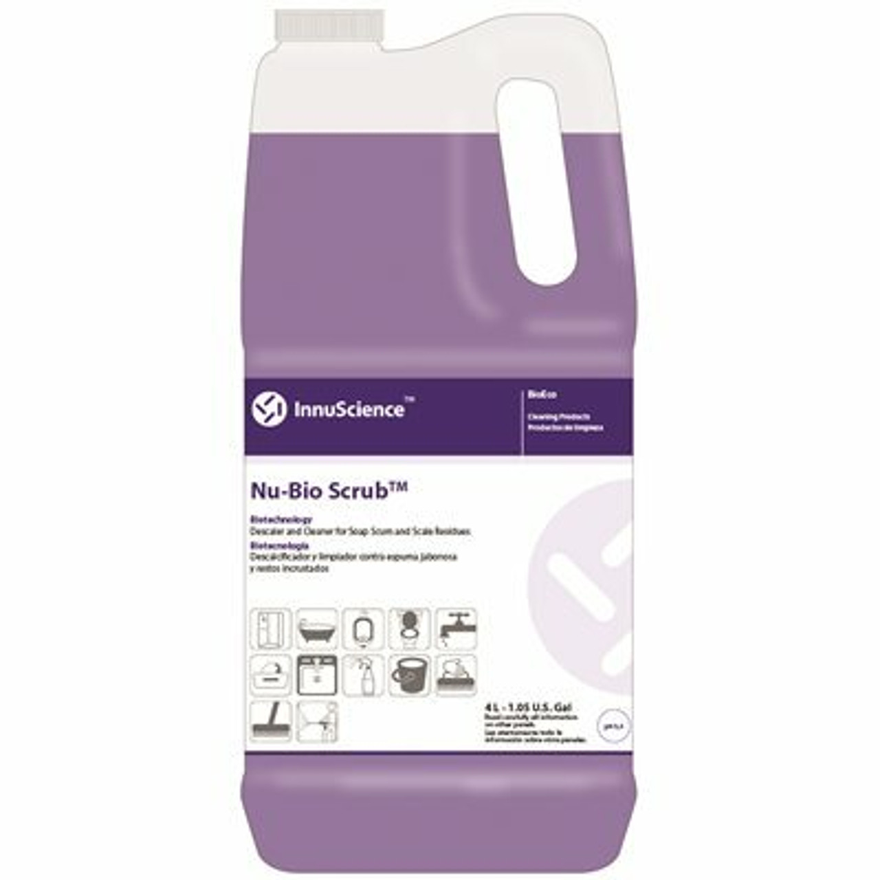 Innuscience Nu-Bioscrub 4L, Descaler And Cleaner For Soap Scum And Scale Residues