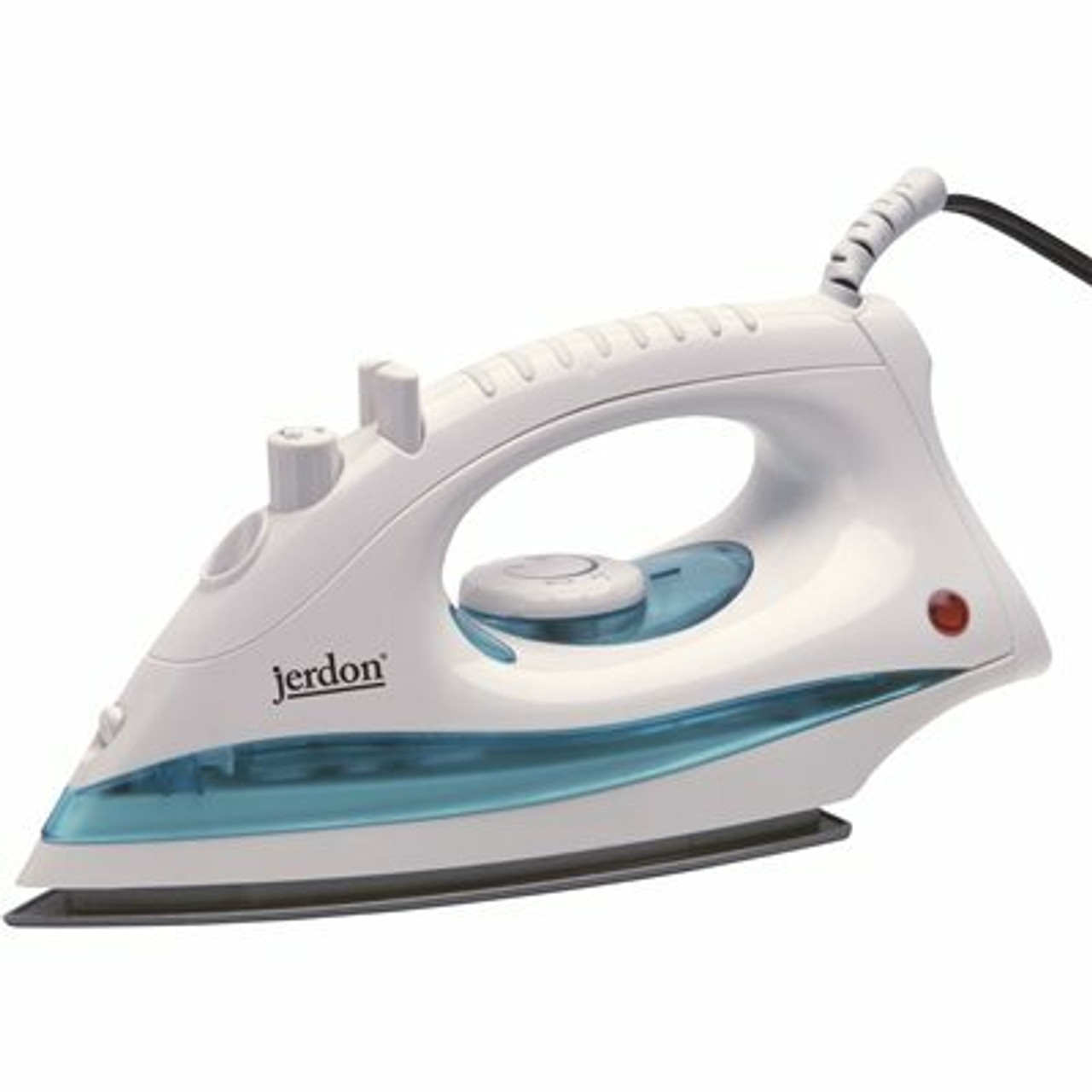 Jerdon Midsize Dual Auto Off Hotel Iron, White