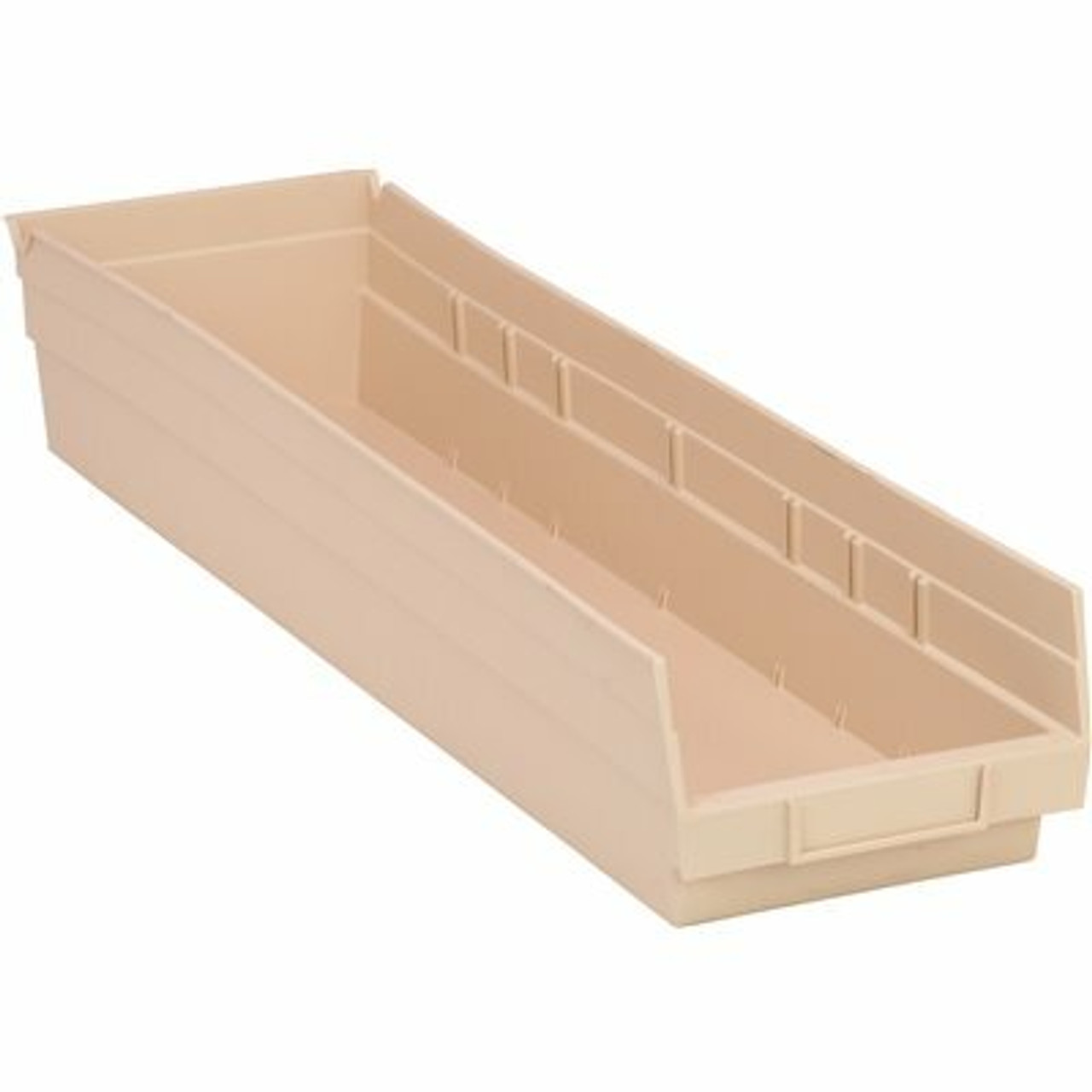 Quantum Storage Systems 5.5 Qt. Economy Shelf Bin In Ivory (8-Pack)