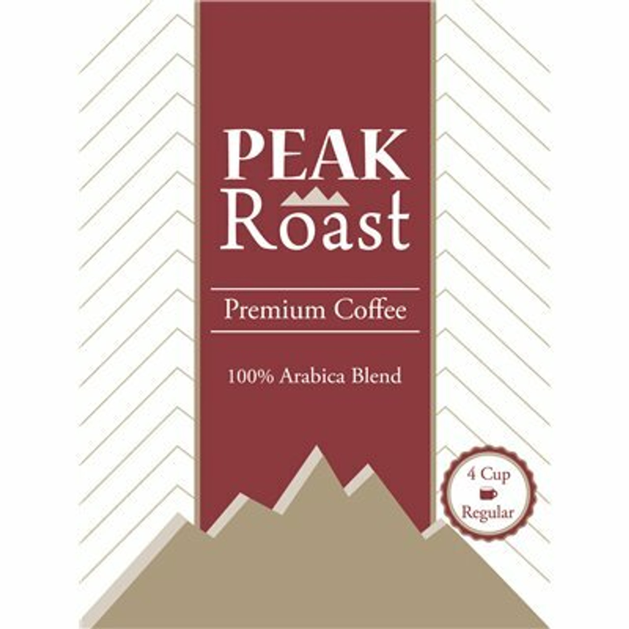 Un branded Regular Individually Wrapped 4-Cup Filter Pod Gourmet Roast Coffee (200 per Case)