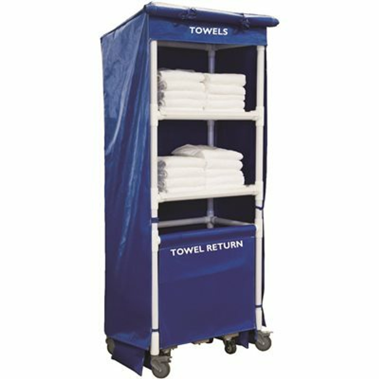 Royal Basket Trucks Towel Station 2Shelf Blue 32