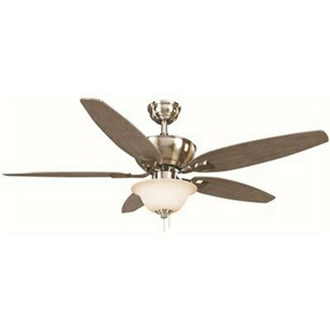 Hampton Bay Carrolton II 52 In. Led Indoor Brushed Nickel Ceiling Fan With Light Kit