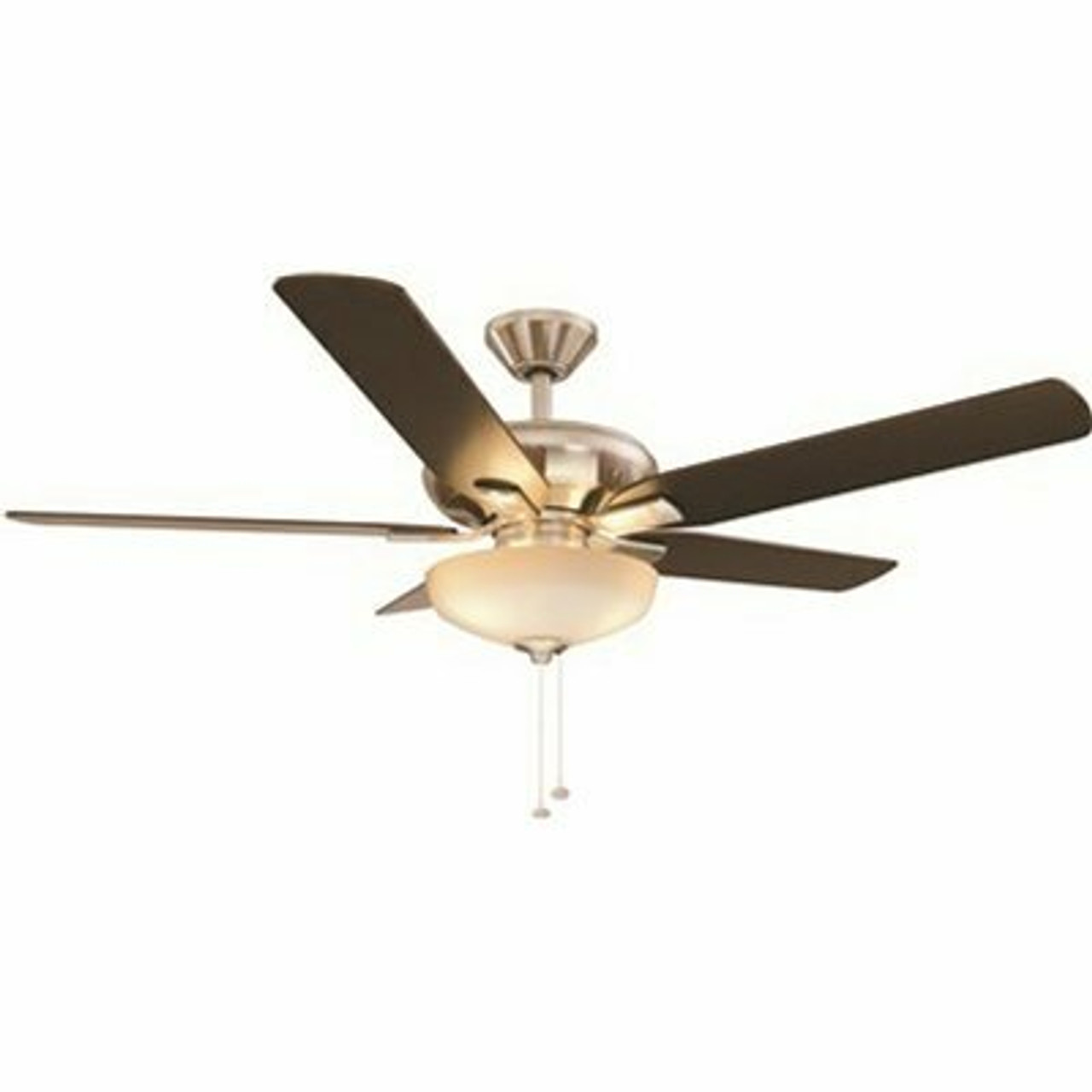 Hampton Bay Holly Springs 52 In. Led Indoor Brushed Nickel Ceiling Fan With Light Kit