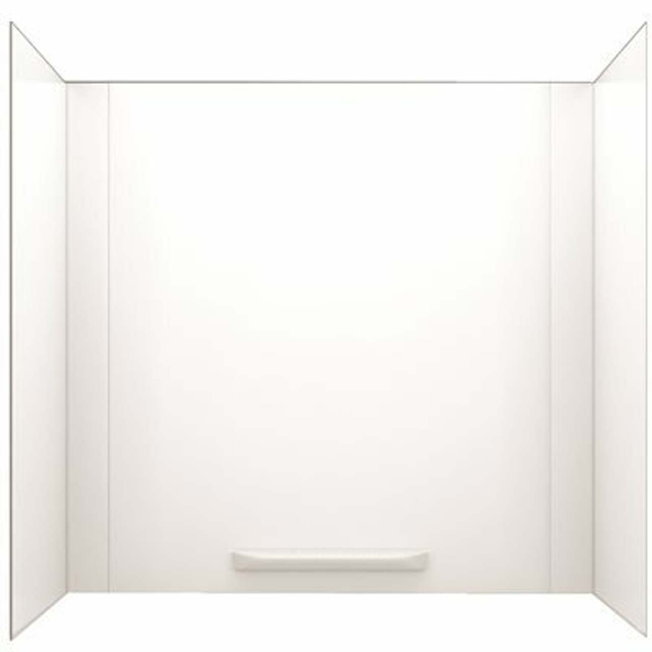Swan 30 In. X 60 In. X 58 In. 3-Piece Easy Up Adhesive Alcove Tub Surround In White