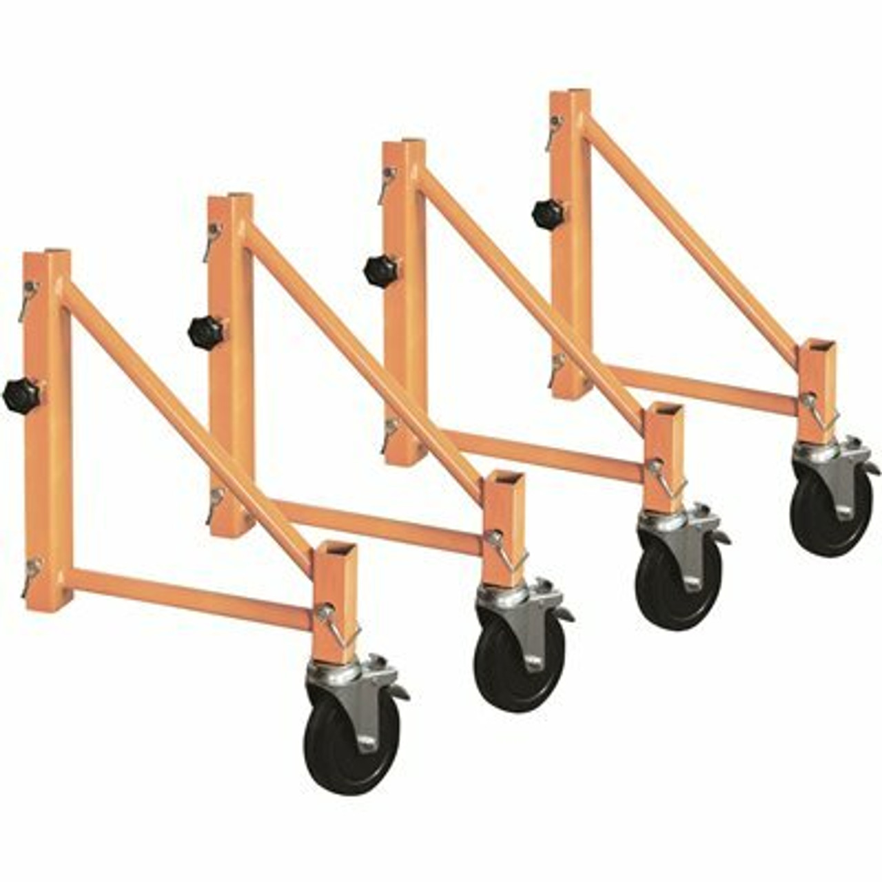 24 In. X 9 In. Steel Scaffolding Outrigger Set With Caster Wheels And Locking Pins For Maxi Square Baker Scaffold System