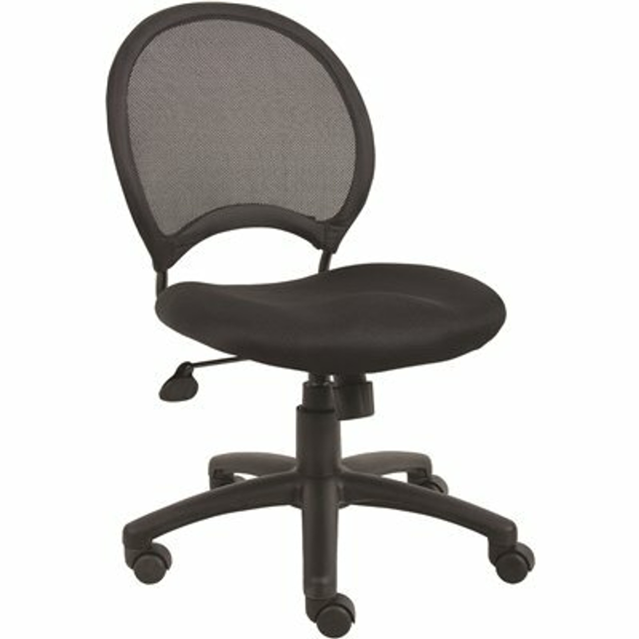 Boss Office Products Black Armless Mesh Desk Chair