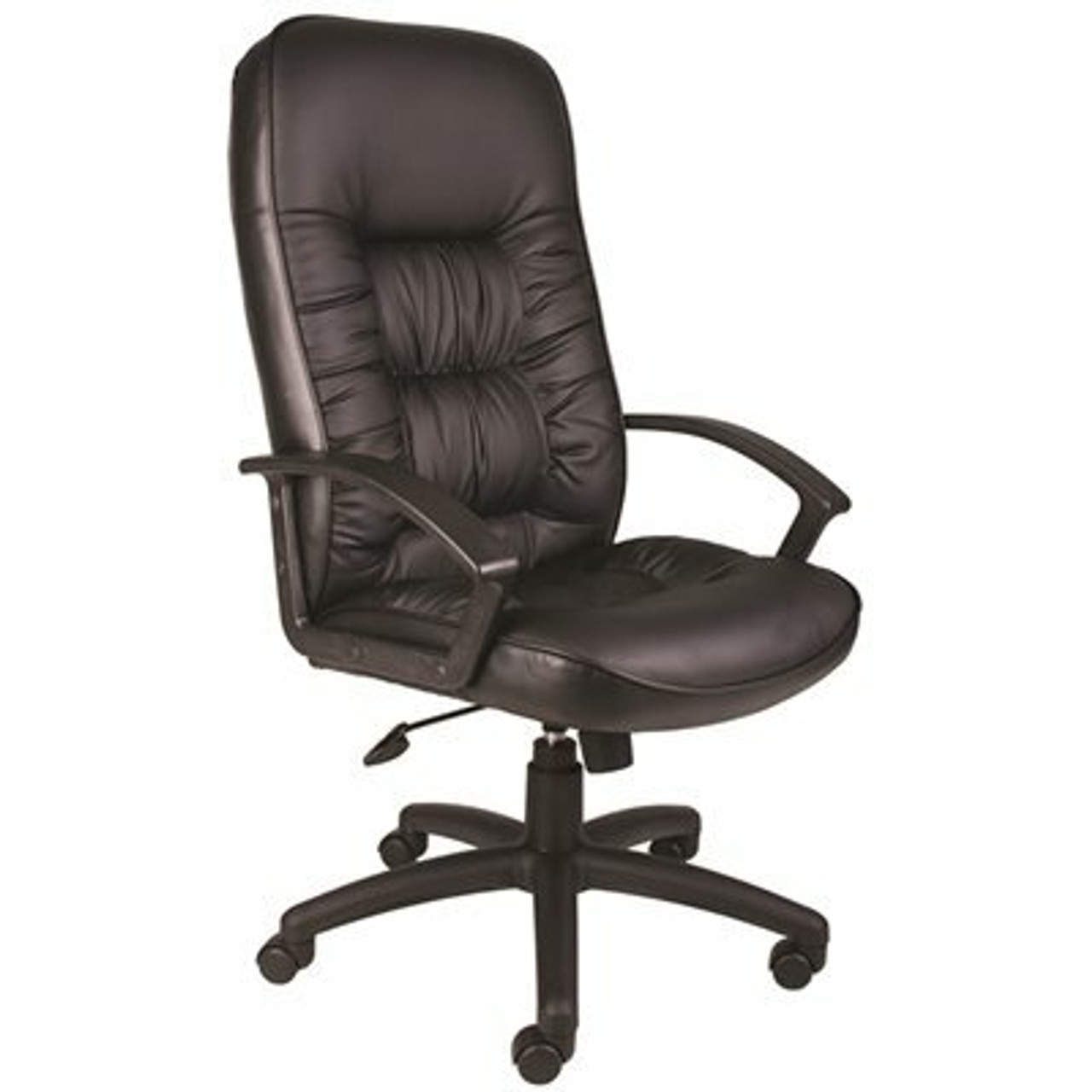 Boss Office Products 27 In. Width Big And Tall Black Vinyl Executive Chair With Swivel Seat - 3576743