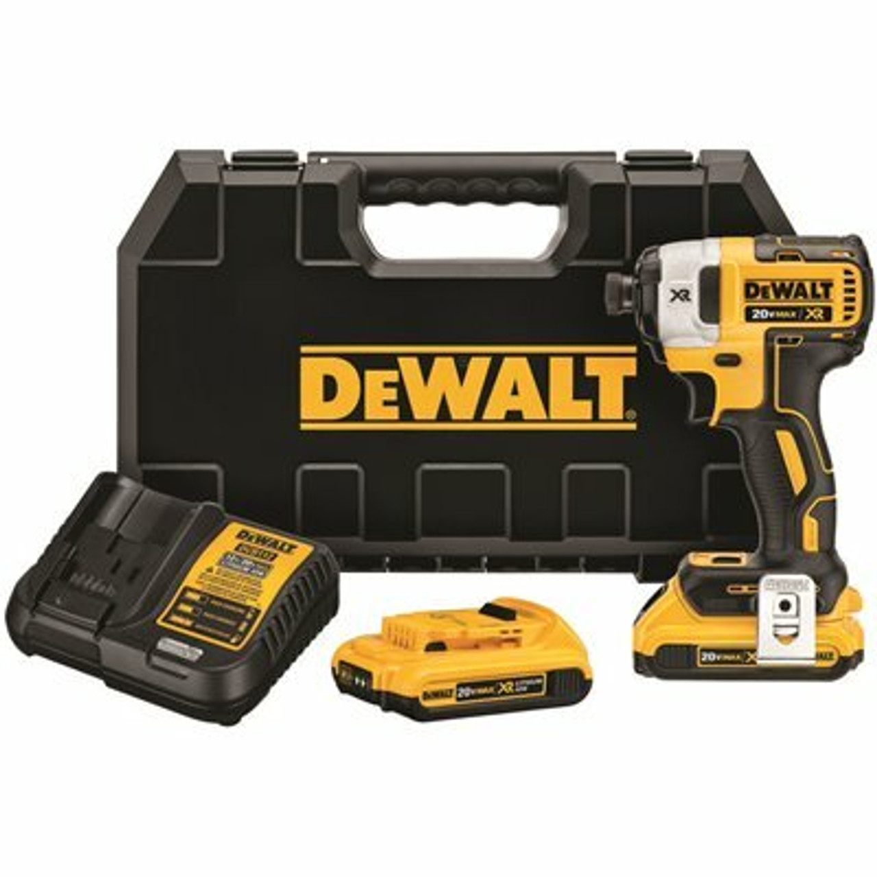 20-Volt Max Lithium-Ion Cordless Brushless 1/4 In. 3-Speed Impact Driver With (2) Batteries 2.0Ah, Charger And Hard Case