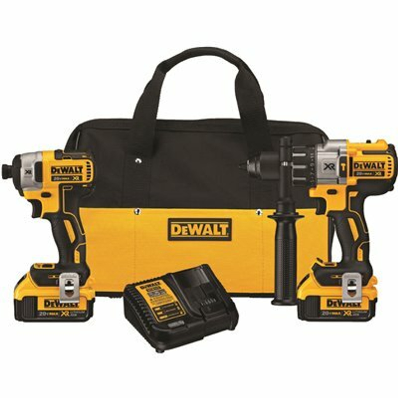 Dewalt 20-Volt Max Xr Cordless Brushless Hammer Drill/Impact Combo Kit (2-Tool) With (2) 20-Volt 4.0Ah Batteries & Charger