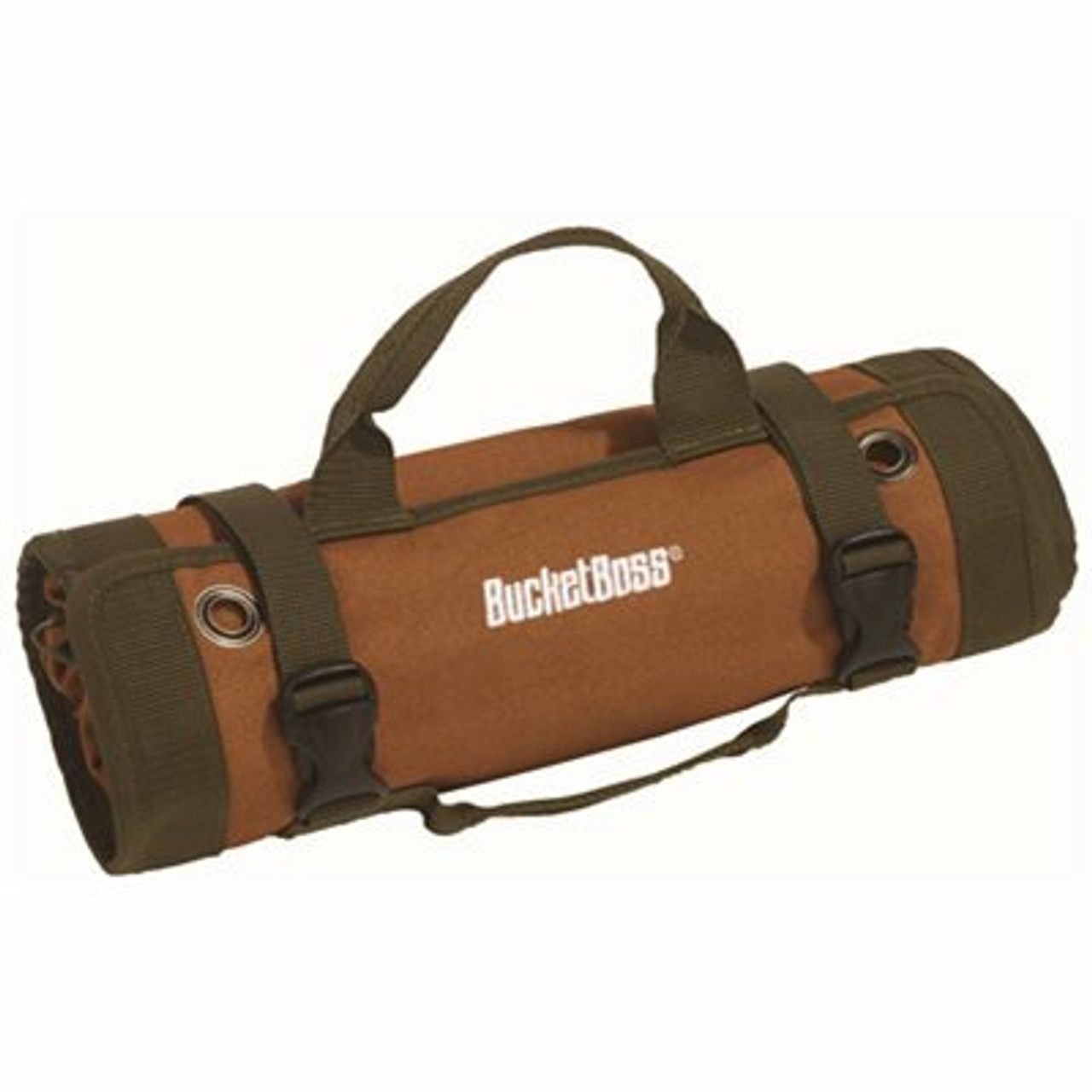 Bucket Boss 27 In. 6 Zippered Pockets Super Tool Roll In Brown