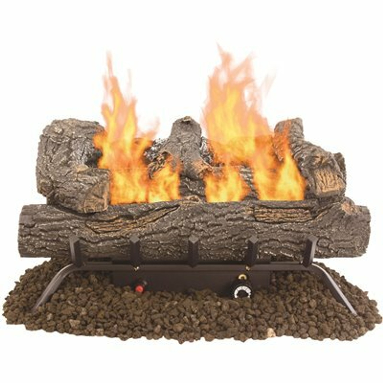 Pleasant Hearth Southern Oak 24.25 In. Vent-Free Dual Fuel Gas Fireplace Logs