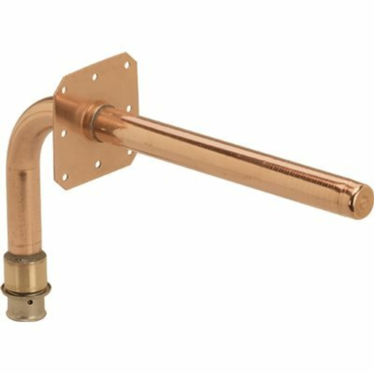 Pureflow 1/2 In. X 1/2 In. X 3-1/2 In. X 8 In. Brazed Copper Press 90-Degree Stub-Out With Wall Plate (25-Pack)