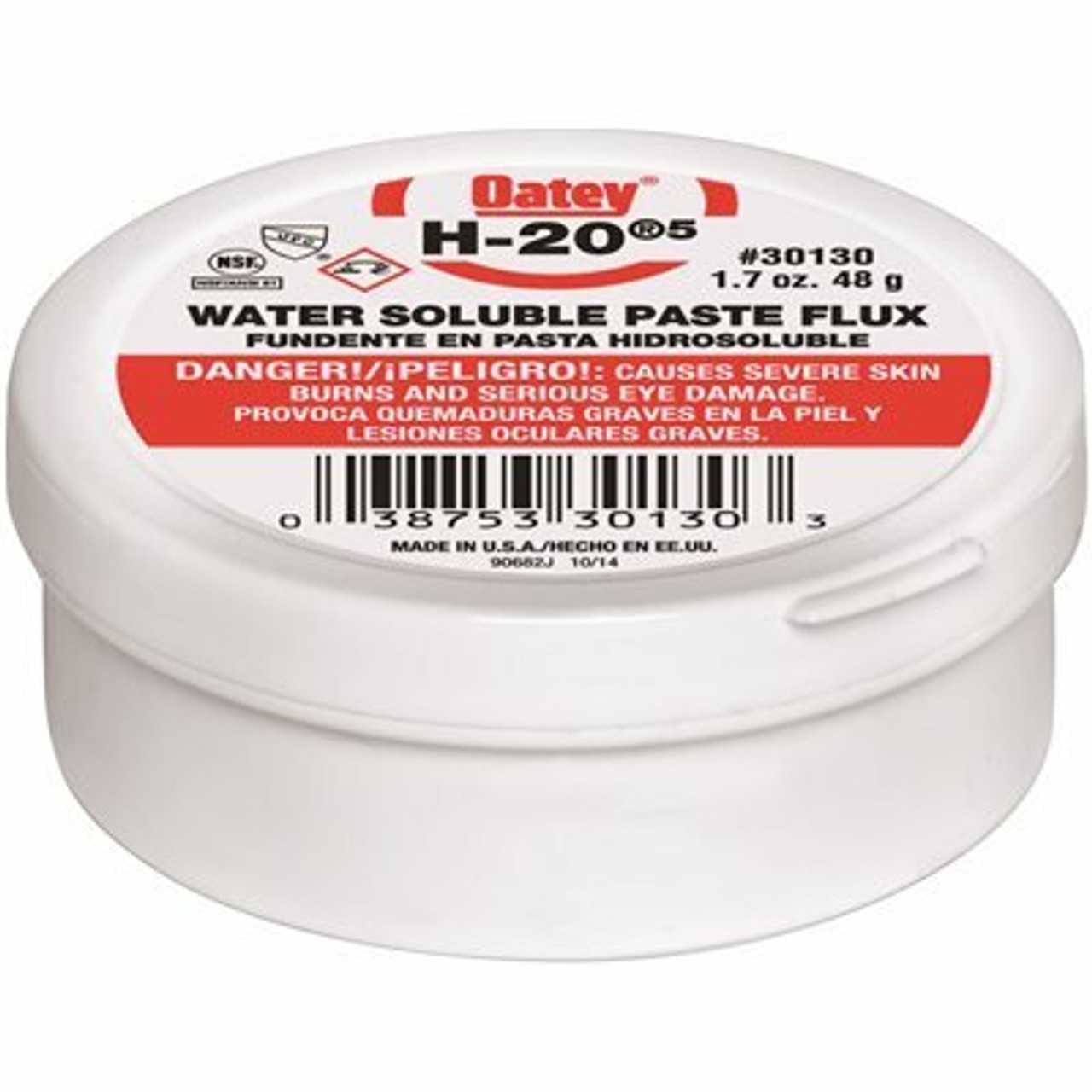 Oatey H-20 1.7 Oz. Lead-Free Water Soluble Solder Flux Paste