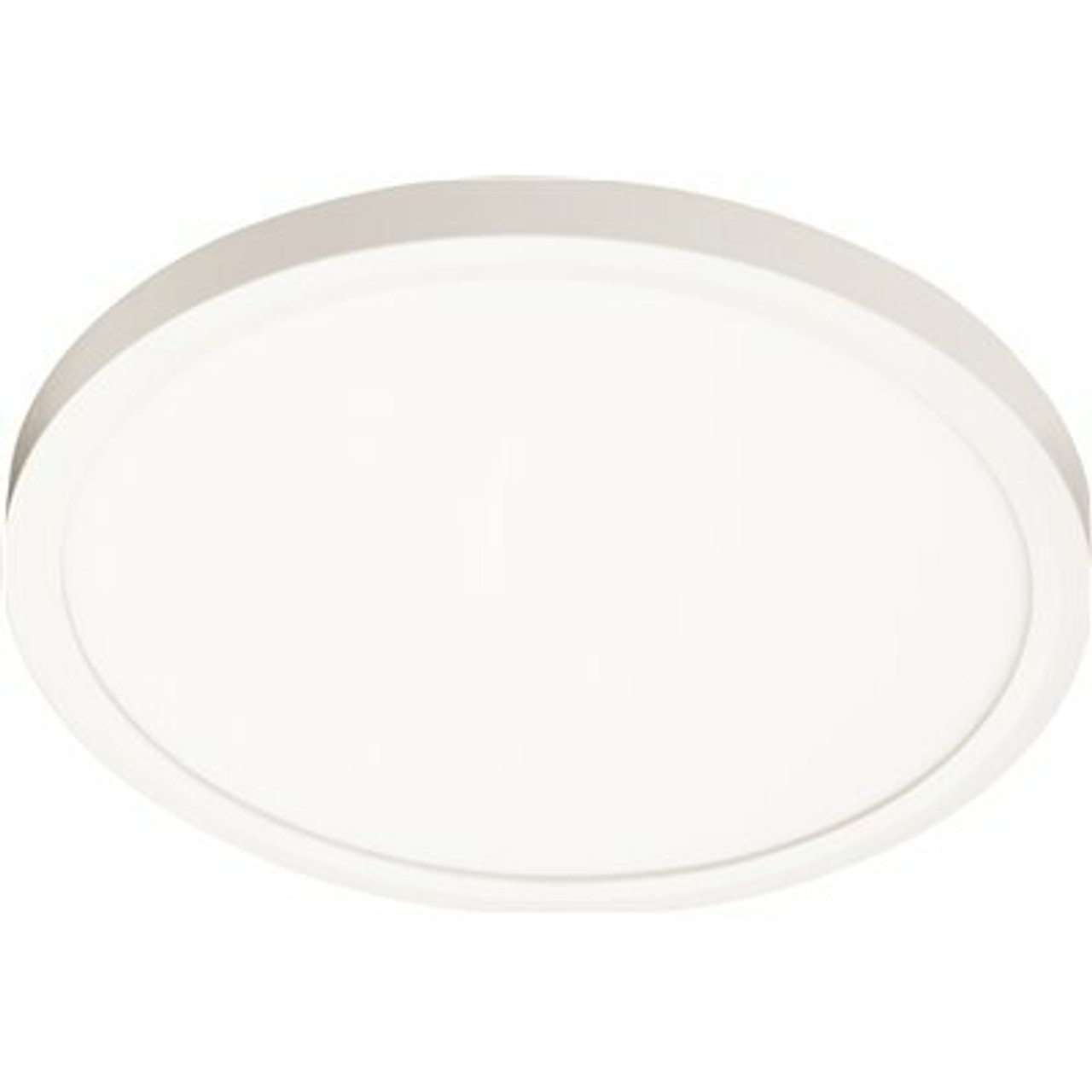 Juno Slimform 20-Watt White Integrated Led Flush Mount For J-Box Installation