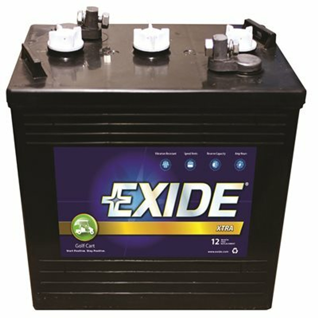Exide Xtra 6-Volt Lead Acid 3-Cell Group Size Cold Cranking Amps Battery (Bci) (1-Pack)