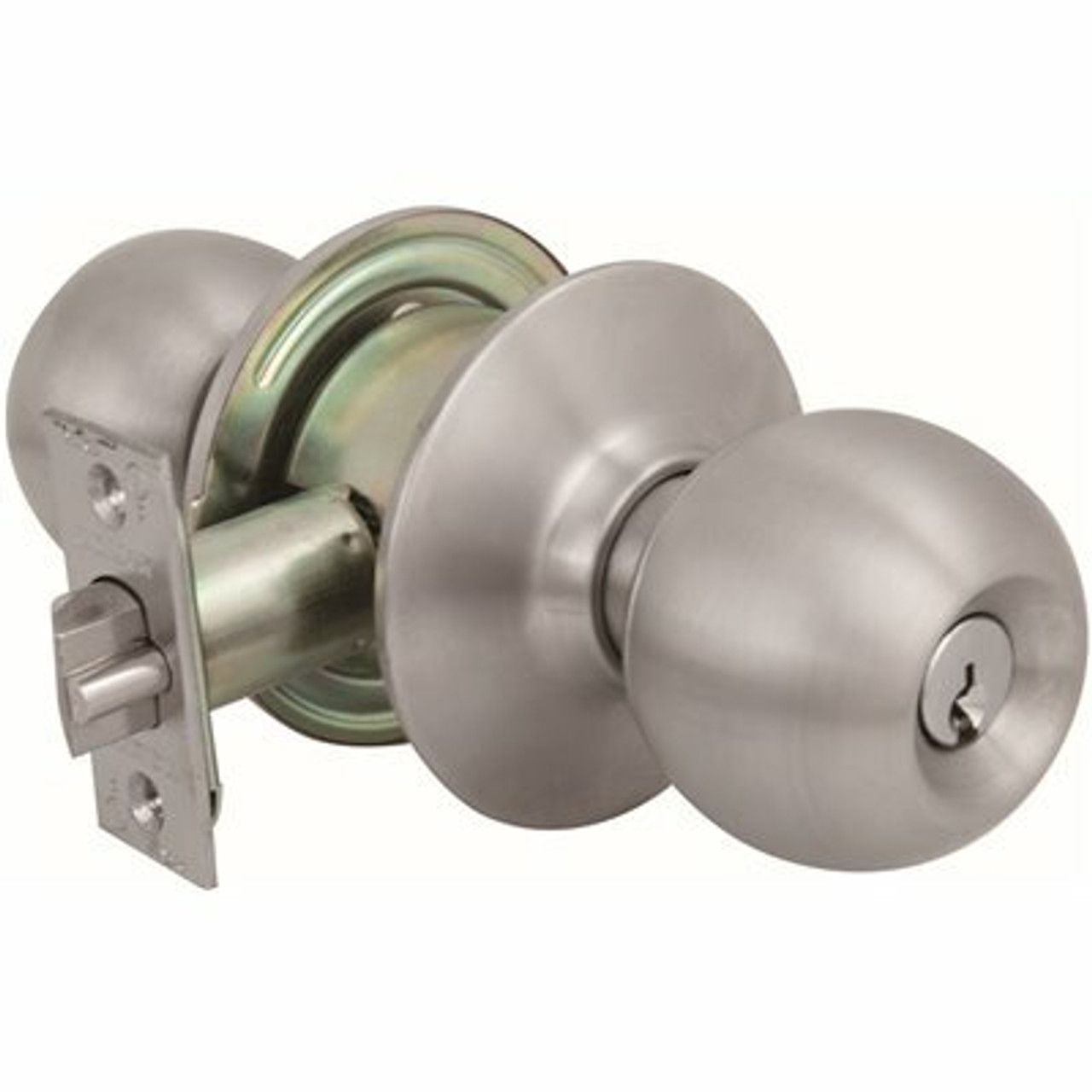 Us Lock 2010 Series Gr2 Storeroom Ball Knob Us32D Sc1 2-3/8 In. Backset