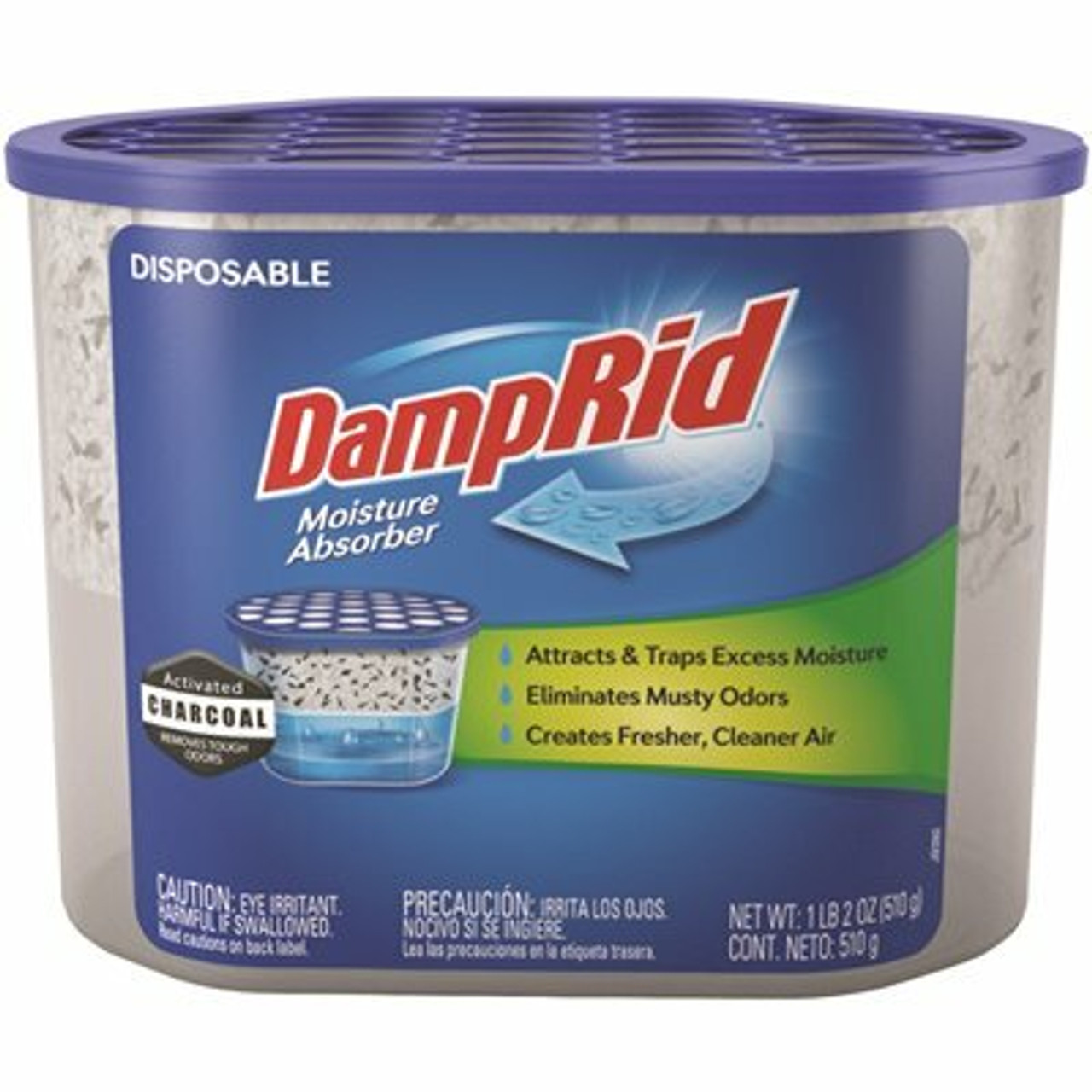 Damprid 18 Oz. Disposable Moisture Absorber With Activated Charcoal