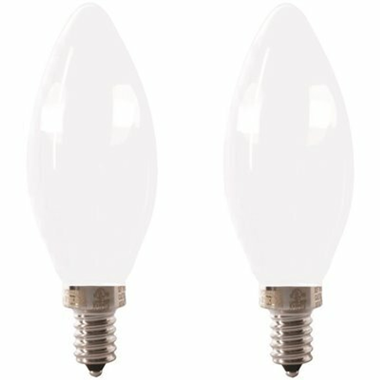 60-Watt Equivalent B10 Candelabra Dimmable Filament Cec Frosted Glass Chandelier Led Light Bulb, Soft White (2-Pack)