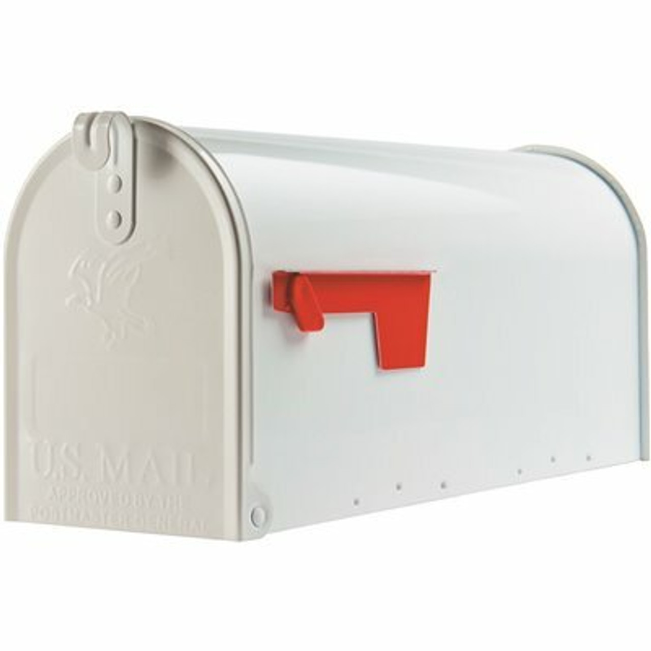 Gibraltar Mailboxes Elite Medium, Steel, Post Mount Mailbox, White