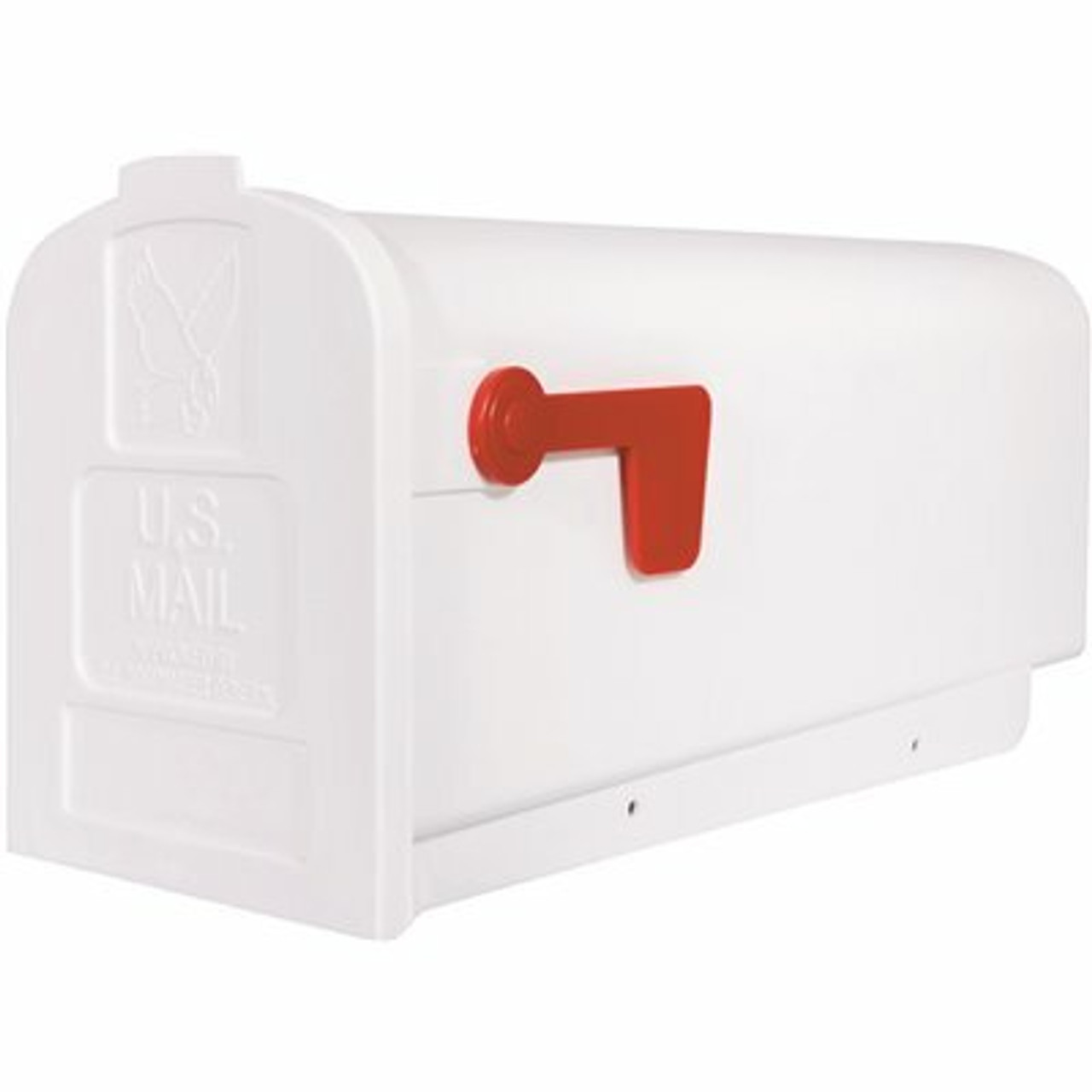 Gibraltar Mailboxes Parsons Medium, Plastic, Post Mount Mailbox, White