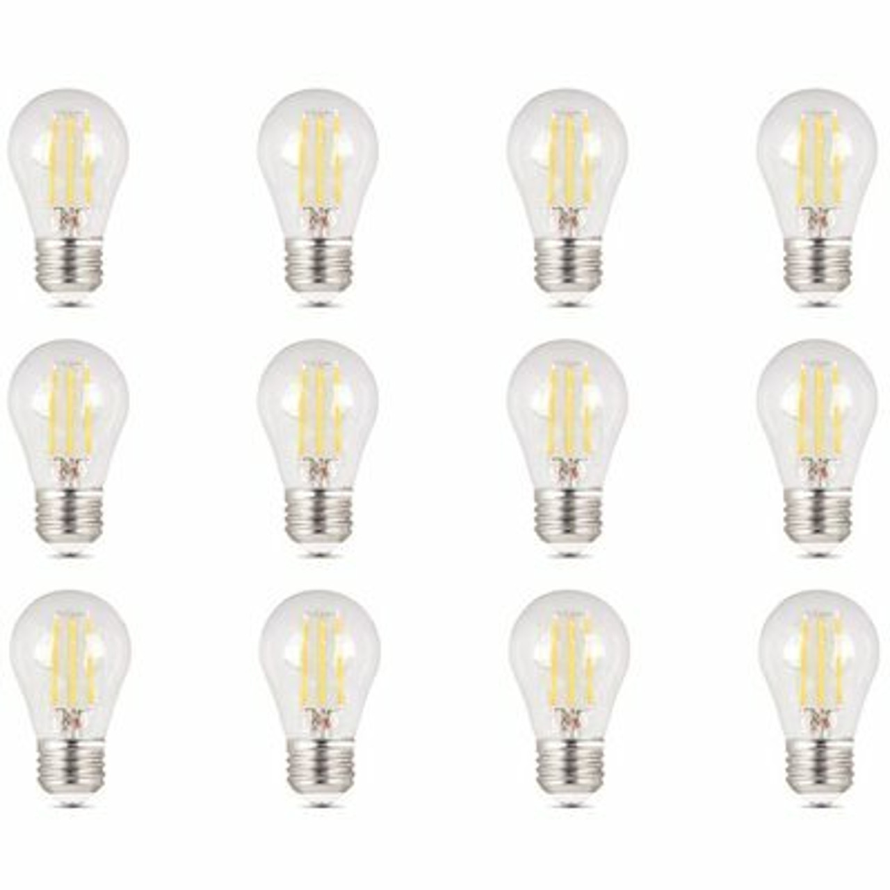 Feit Electric 40-Watt Equivalent A15 Dimmable Filament Led 90 Plus Cri Clear Glass Light Bulb Soft White (12-Pack)