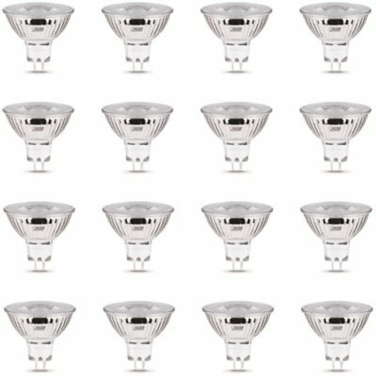 35W Equivalent Mr16 Gu5.3 Bi-Pin Dimmable 12-Volt Track Lighting 90+ Cri Led Flood Light Bulb, Bright White (12-Pack)