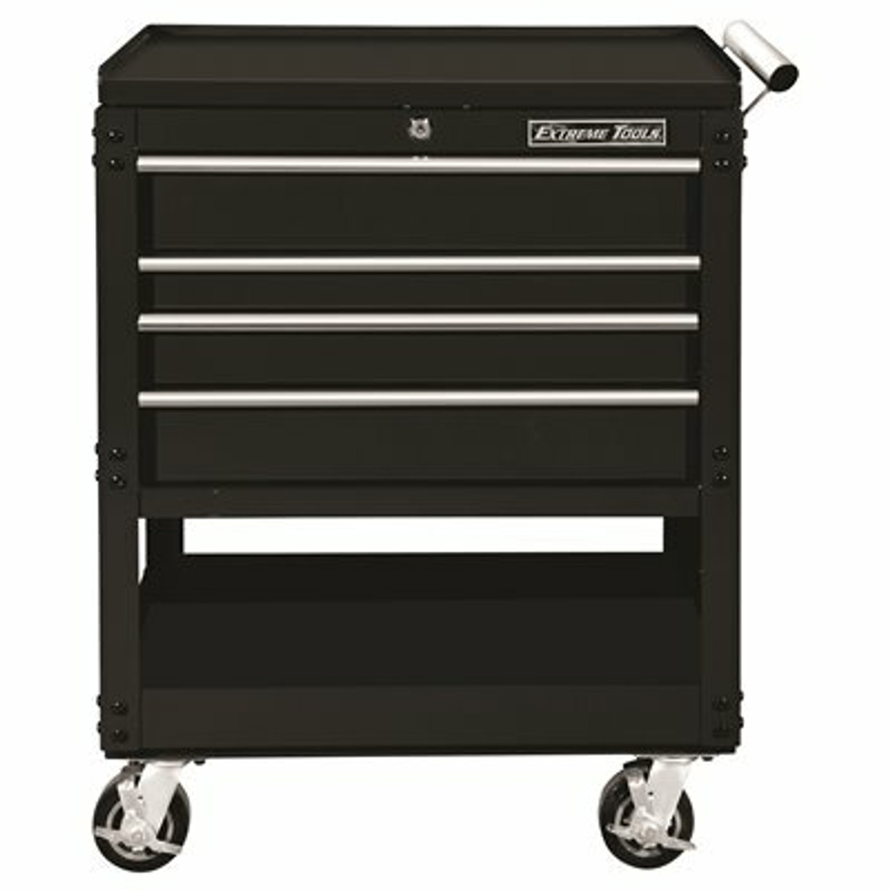 Extreme Tools 32 In. 4-Drawer Deluxe Utility Cart In Black