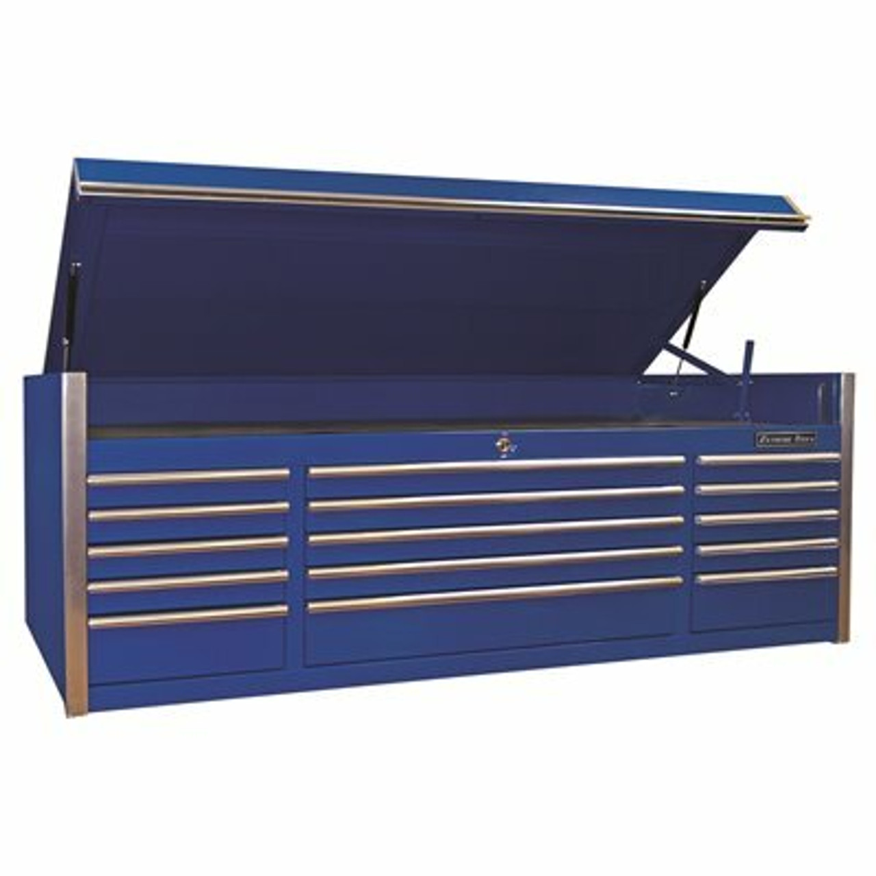 Extreme Tools Ex Professional Series 72 In. 15-Drawer Triple Bank Top Chest In Blue