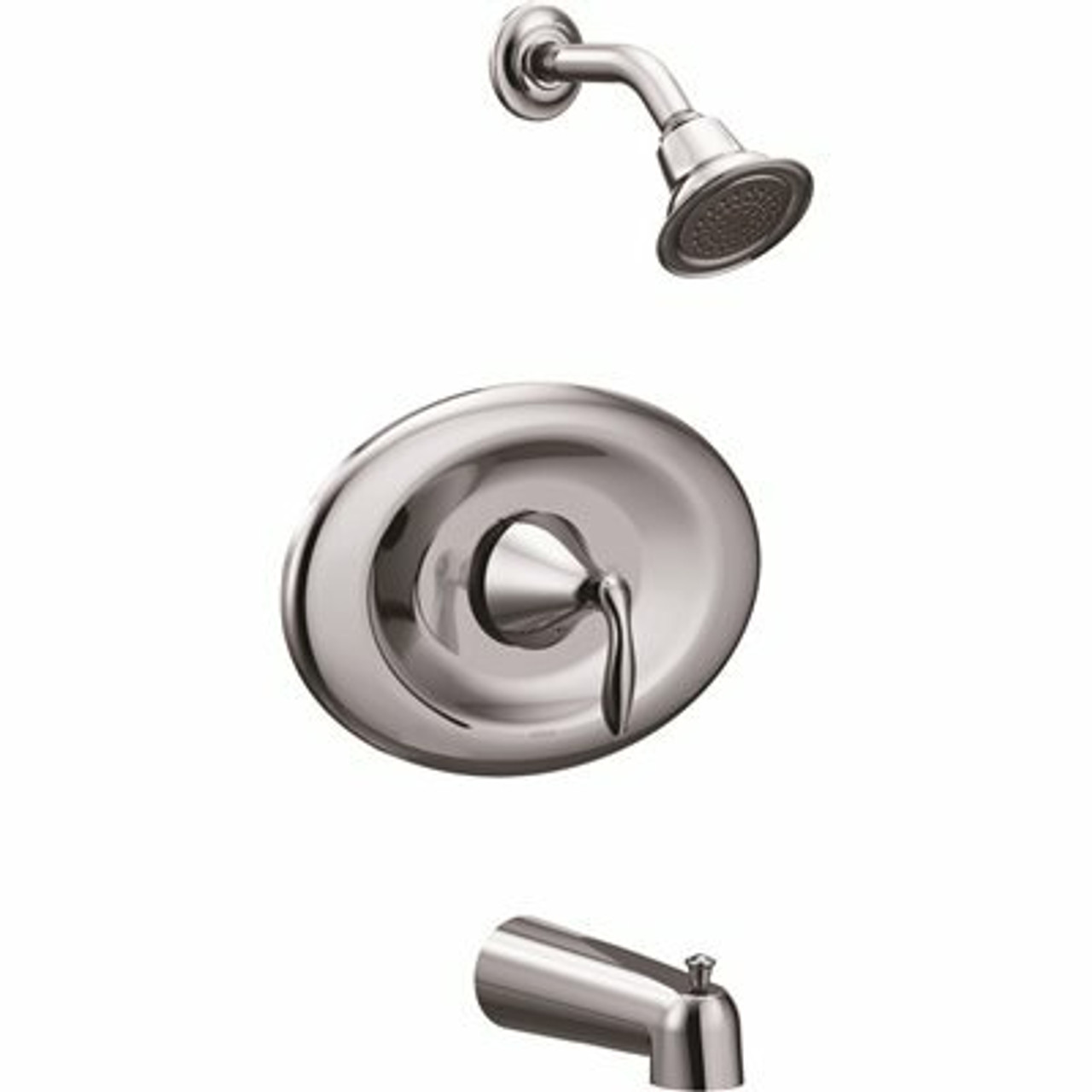 Moen Eva Lever 1-Handle Wall-Mount Tub Shower Traim Kit In Chrome (Valve Not Included)