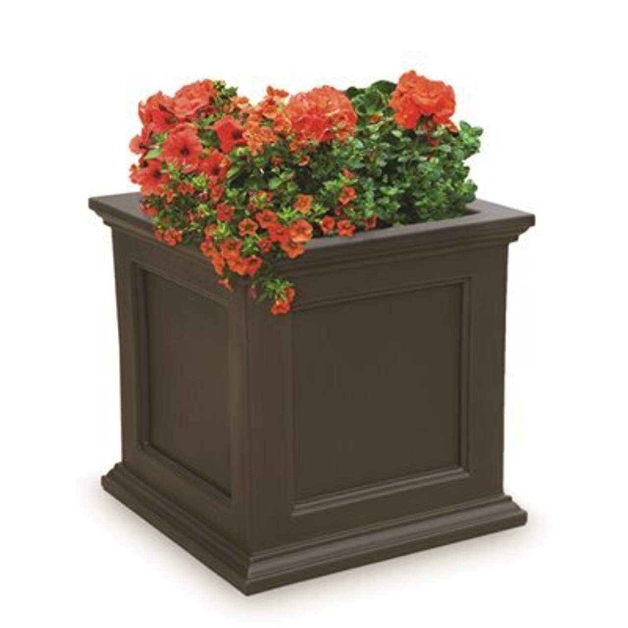 Mayne Self-Watering Fairfield 20 In. X 20 In. Espresso Polyethylene Patio Planter