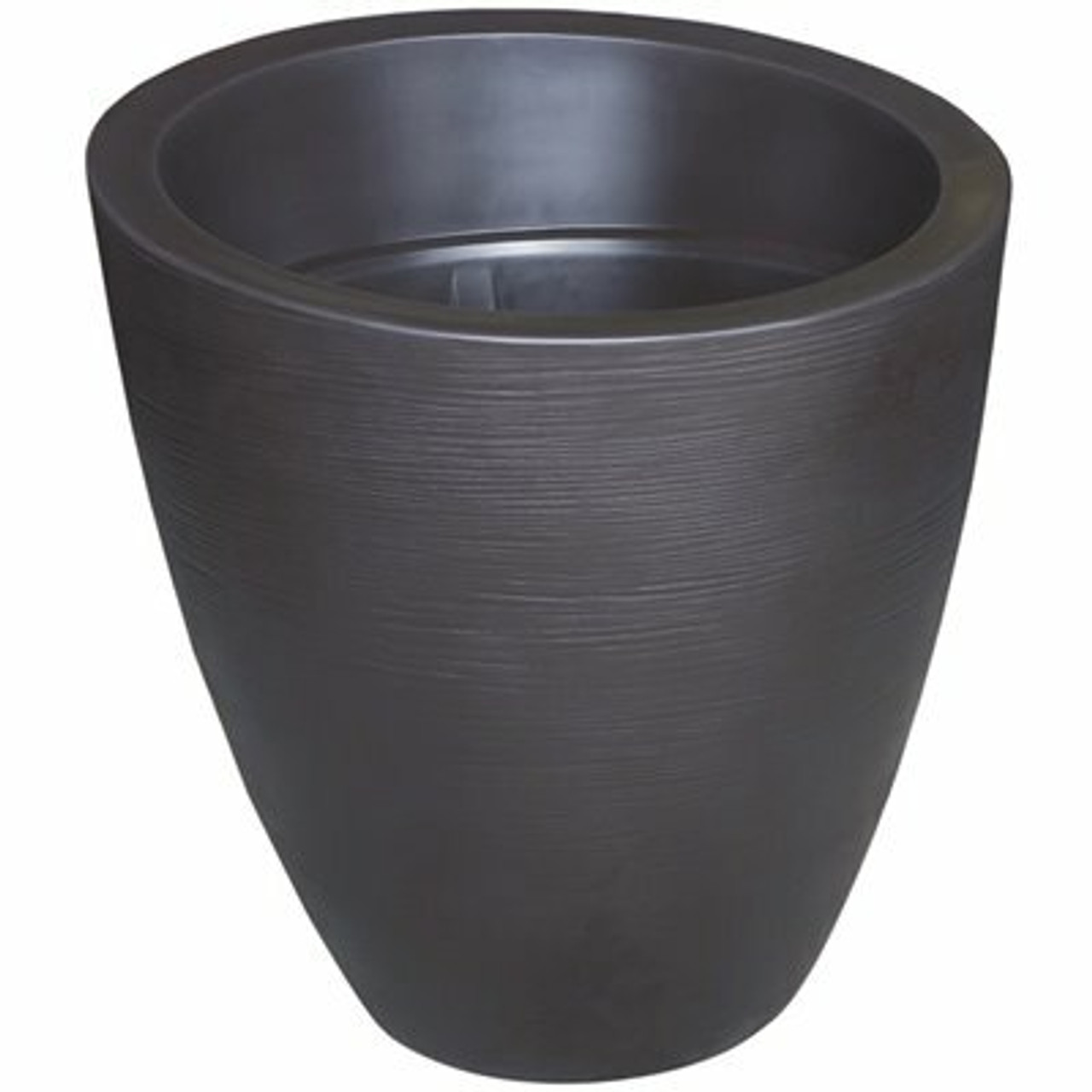 Mayne Modesto 30 In. Round Black Plastic Planter