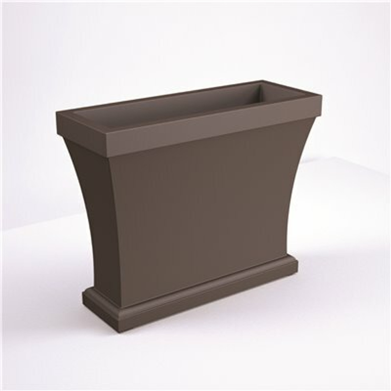 Mayne Bordeaux 40 In. Espresso Plastic Trough Planter