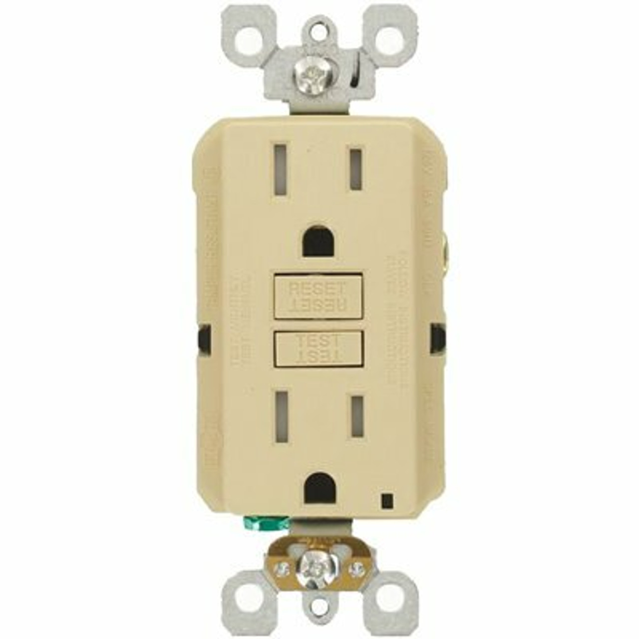 Leviton 15 Amp 125-Volt Smartest Self-Test Smartlockpro Tamper Resistant Gfci Duplex Outlet, Ivory (3-Pack)