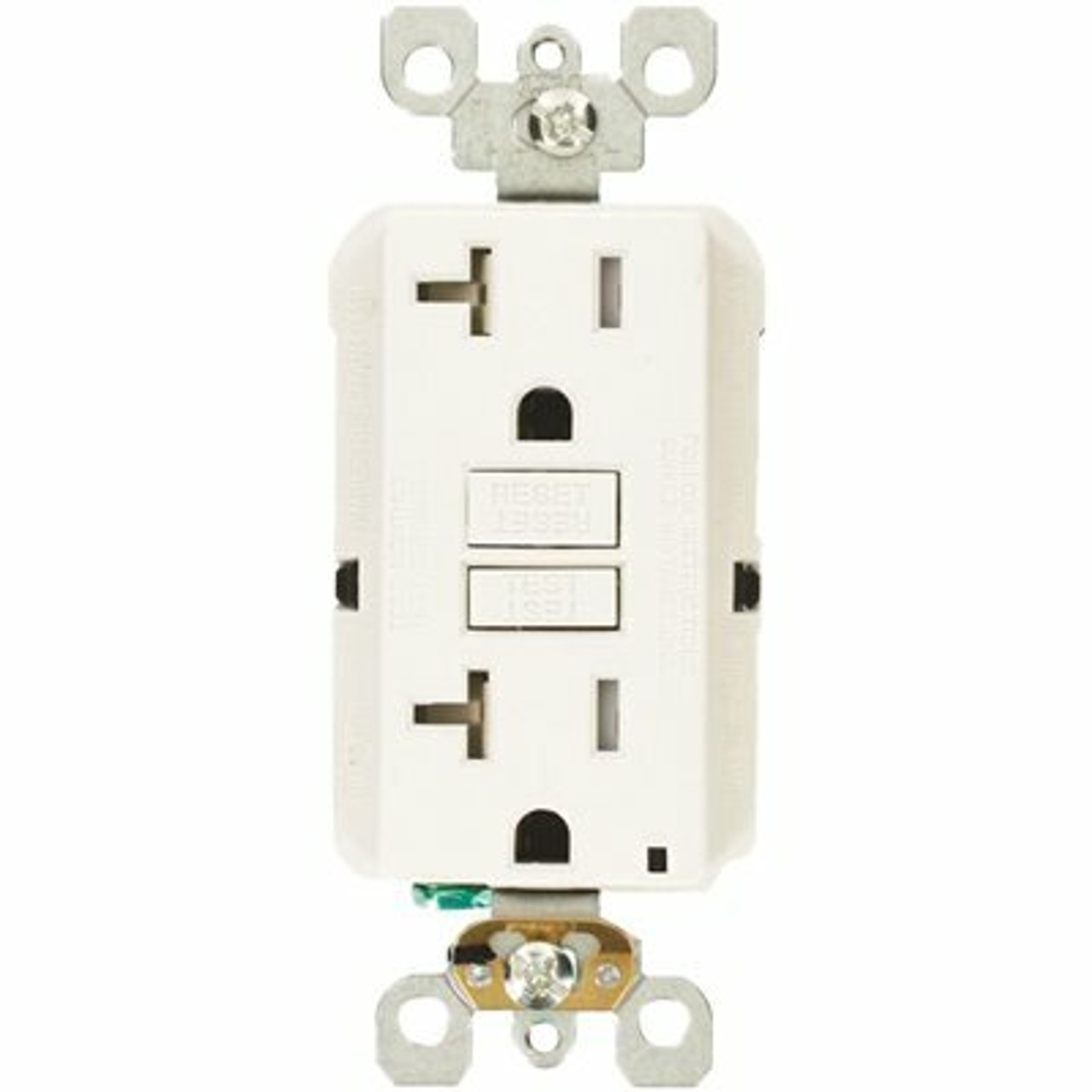 Leviton 20 Amp Self-Test Smartlockpro Slim Duplex Tamper Resistant Gfci Outlet, White (3-Pack)