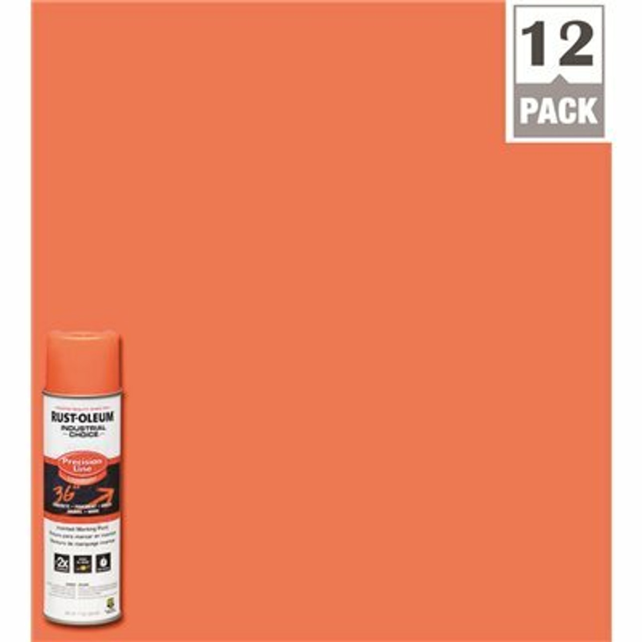 17 Oz. M1600 System Precision Line Solvent-Based Alert Orange Inverted Marking Spray Paint (12-Pack)